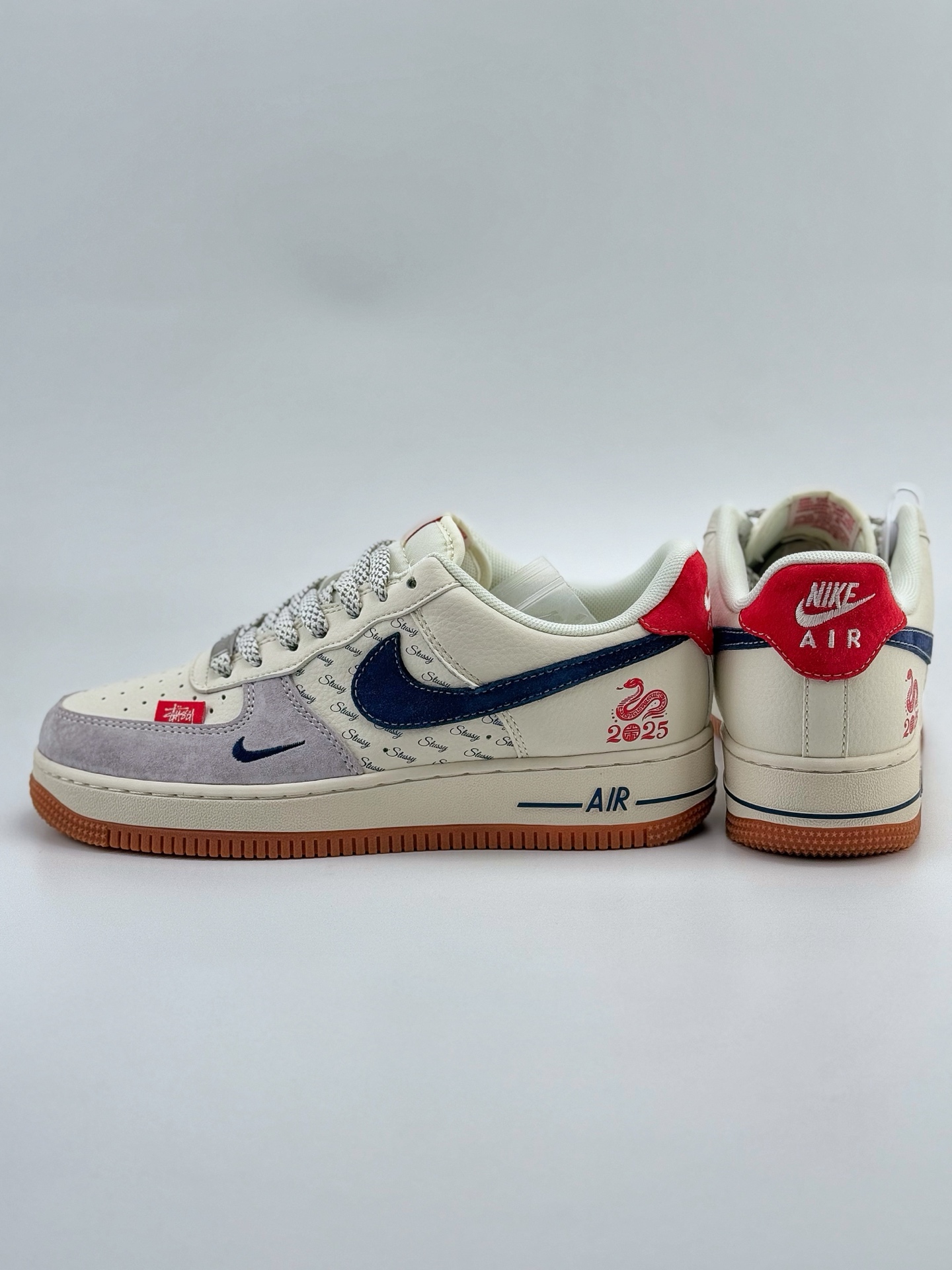 Nike Air Force 1 Low 07 x Stussy 蛇年限定 白灰蓝小钩满天星  XS1958-502