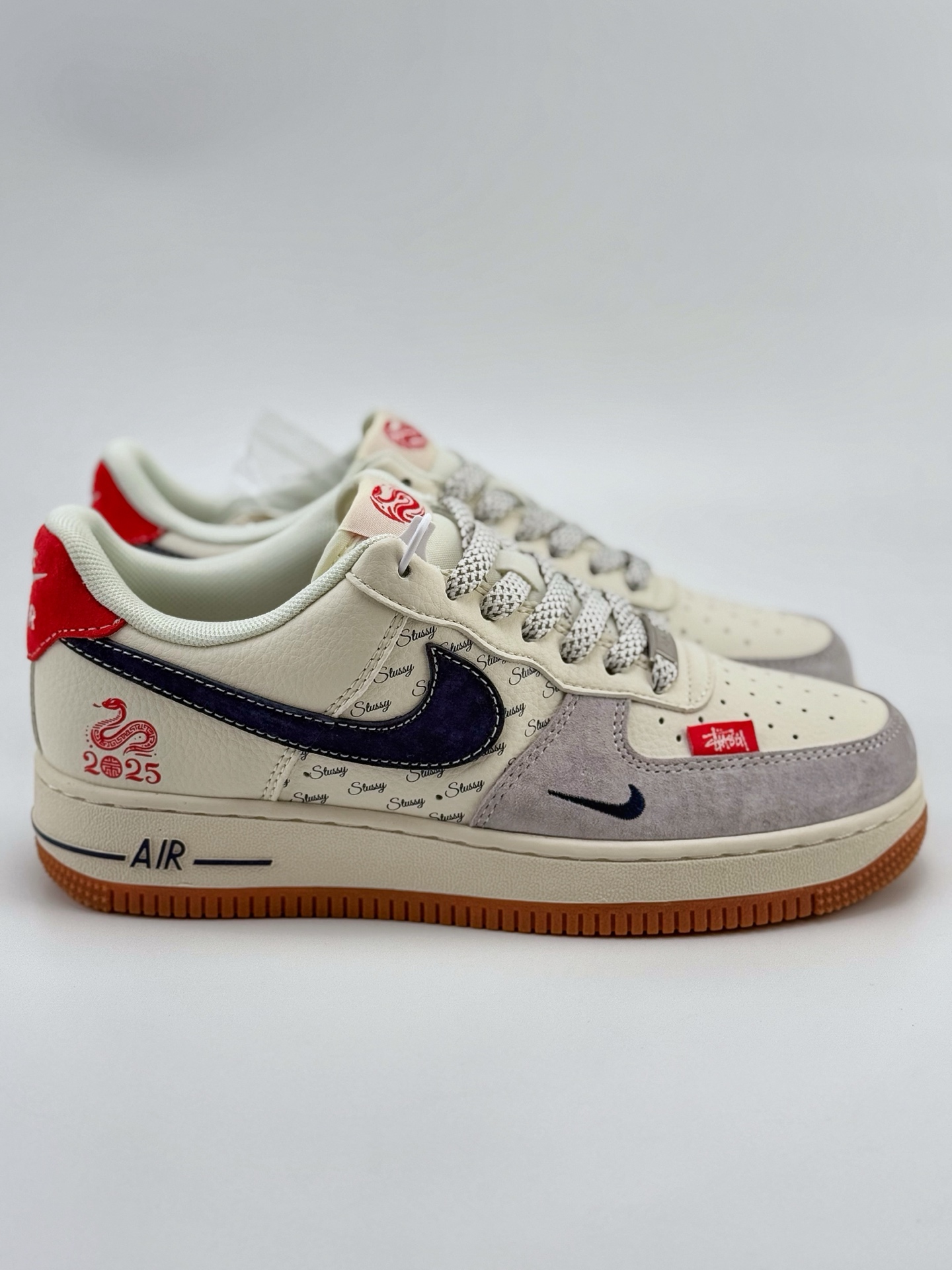 Nike Air Force 1 Low 07 x Stussy 蛇年限定 白灰蓝小钩满天星  XS1958-502