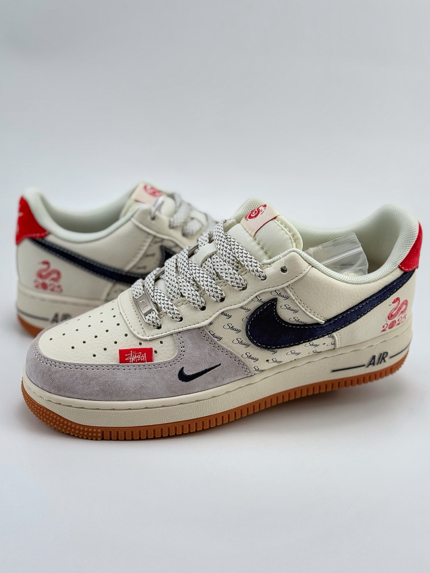 Nike Air Force 1 Low 07 x Stussy 蛇年限定 白灰蓝小钩满天星  XS1958-502