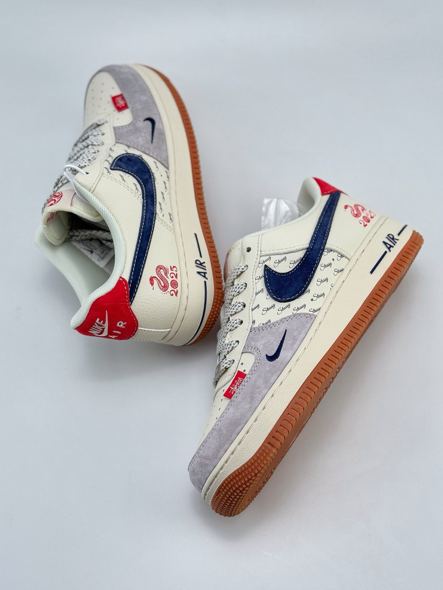 Nike Air Force 1 Low 07 x Stussy 蛇年限定 白灰蓝小钩满天星  XS1958-502