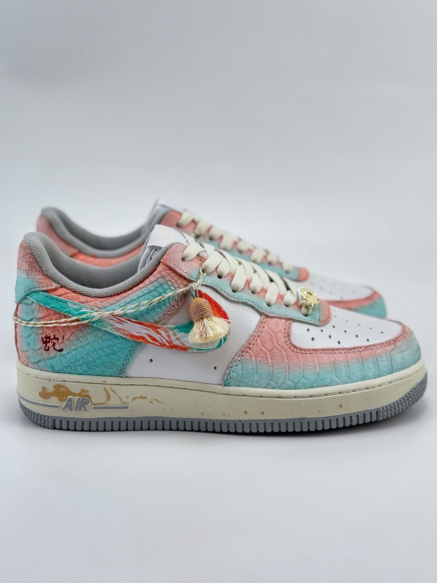 Nike Air Force 1 Low 07 CNY蛇年限定 蒸汽木偶 画蛇添足 春迟雨 粉绿  DX2678-111