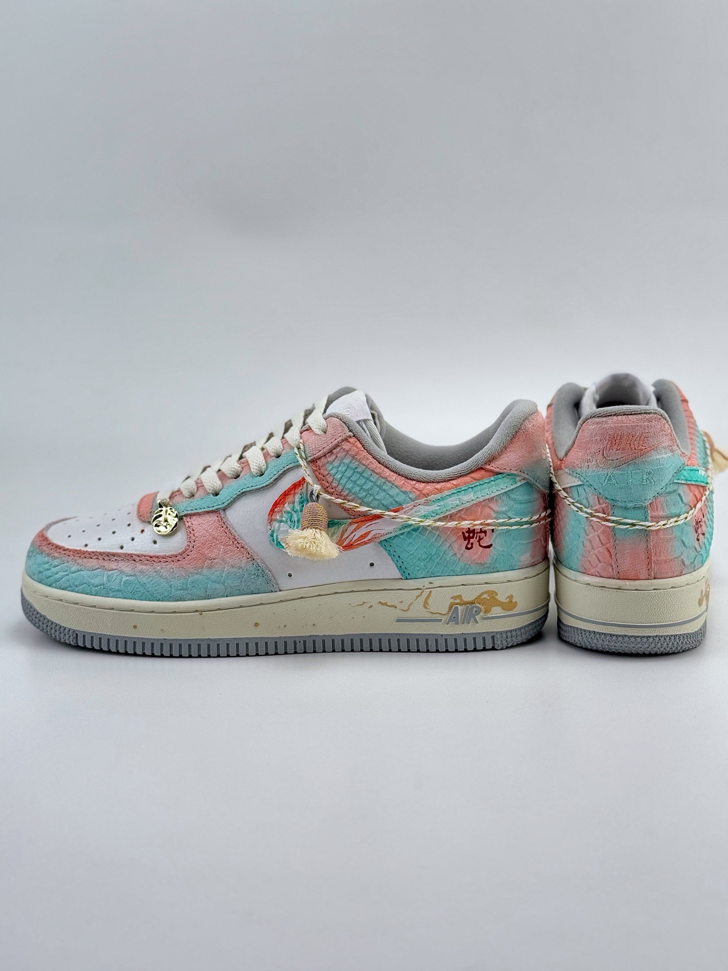 Nike Air Force 1 Low 07 CNY蛇年限定 蒸汽木偶 画蛇添足 春迟雨 粉绿  DX2678-111