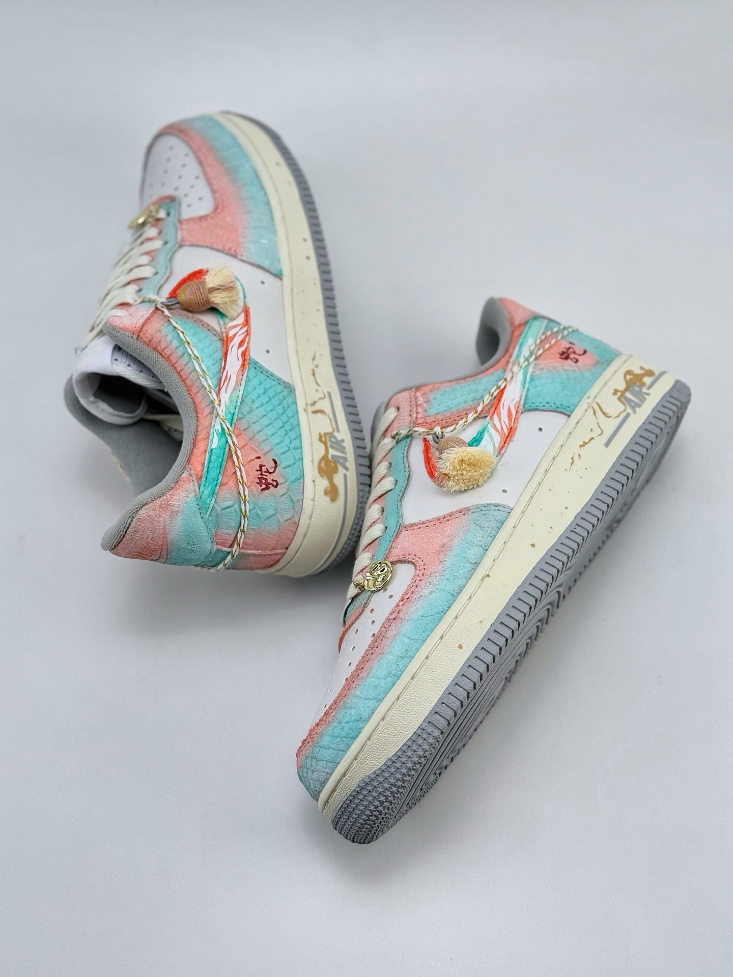 Nike Air Force 1 Low 07 CNY蛇年限定 蒸汽木偶 画蛇添足 春迟雨 粉绿  DX2678-111