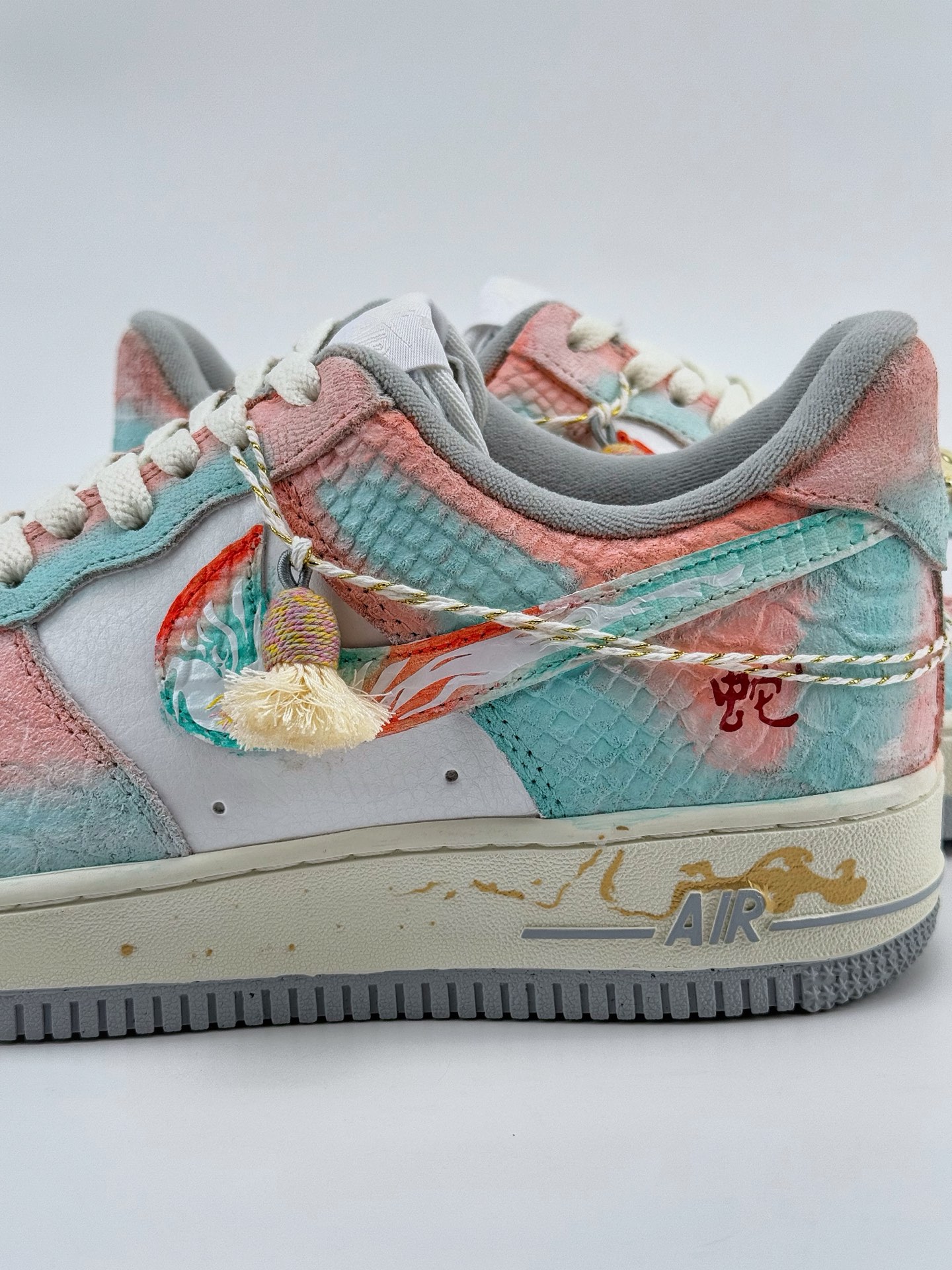 Nike Air Force 1 Low 07 CNY蛇年限定 蒸汽木偶 画蛇添足 春迟雨 粉绿  DX2678-111