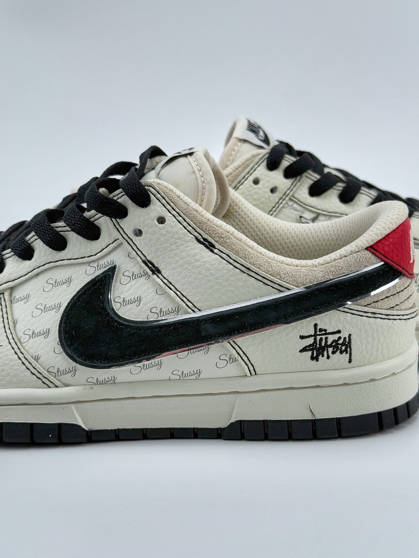 Nike SB Dunk Low x Stussy 白黑红  DJ2024-115