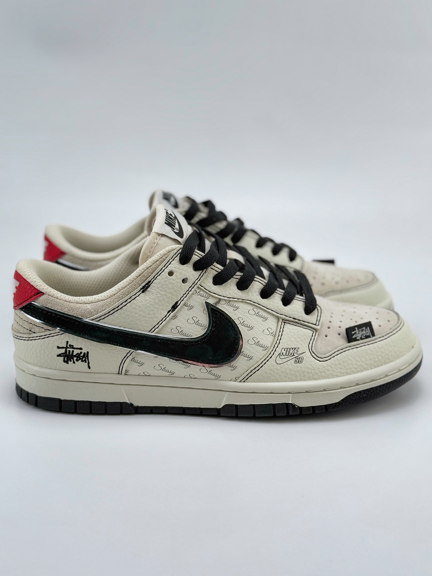 Nike SB Dunk Low x Stussy 白黑红  DJ2024-115