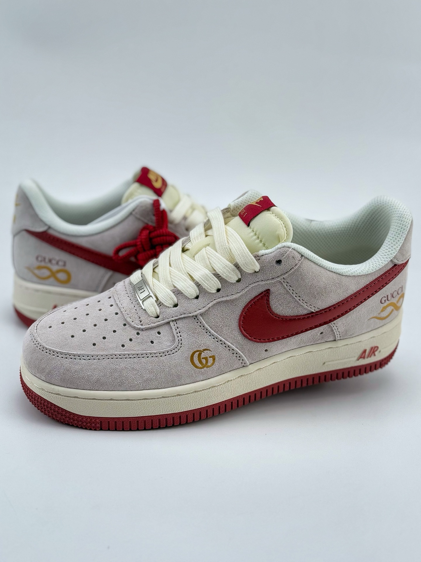 Nike Air Force 1 Low 07 x GUCCI 蛇年限定 灰红  XZ6188-020