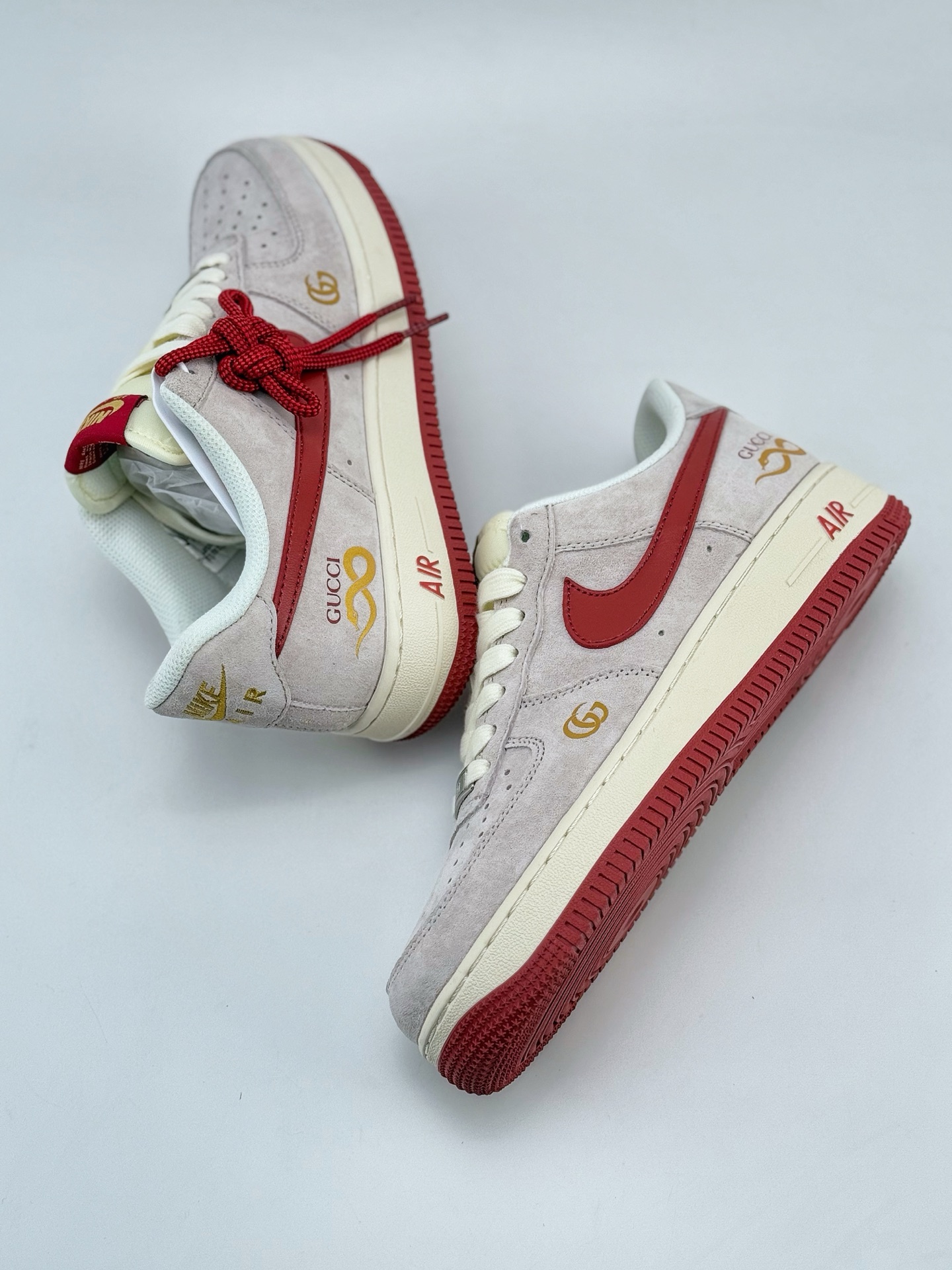 Nike Air Force 1 Low 07 x GUCCI 蛇年限定 灰红  XZ6188-020