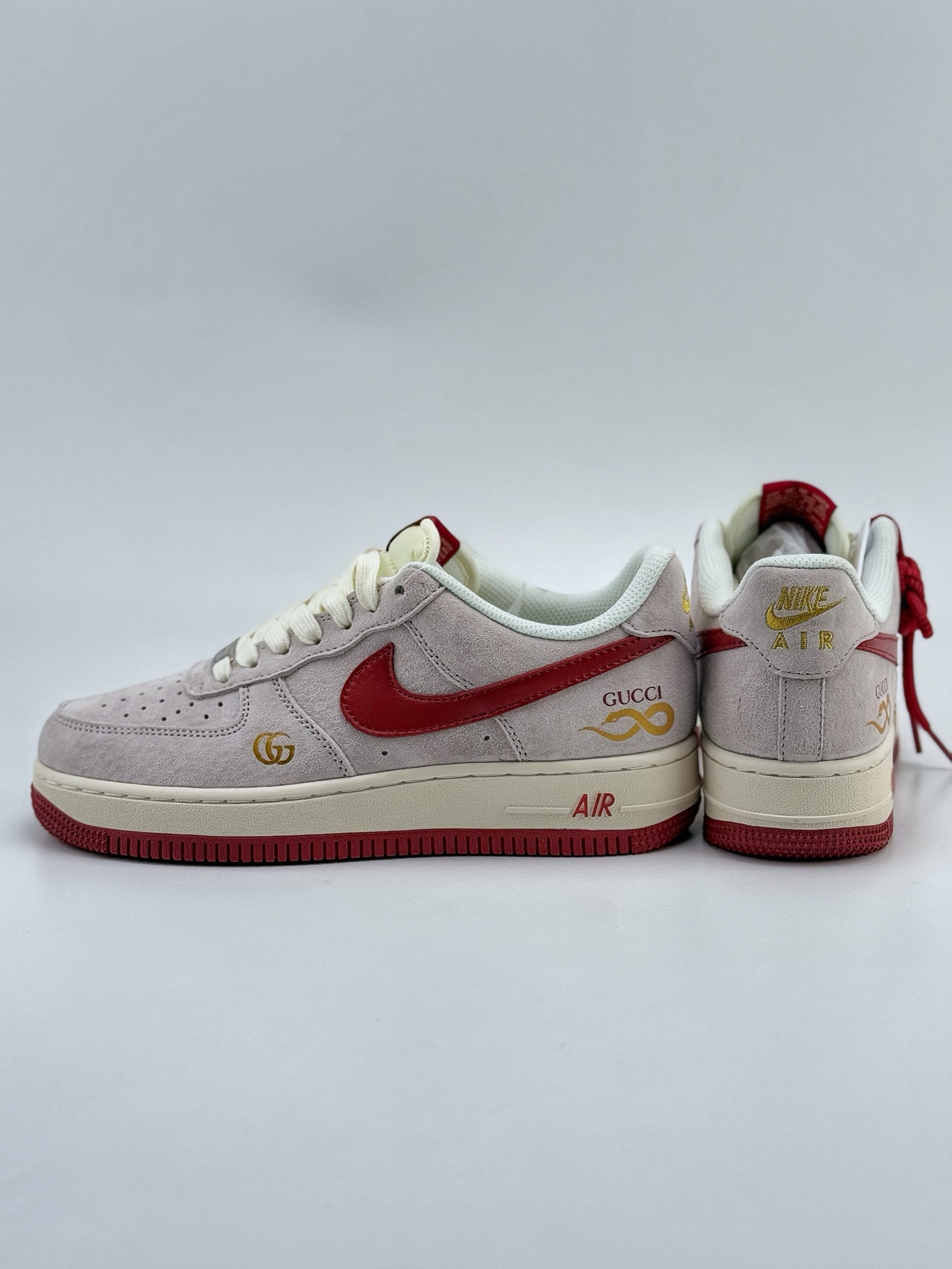 Nike Air Force 1 Low 07 x GUCCI 蛇年限定 灰红  XZ6188-020