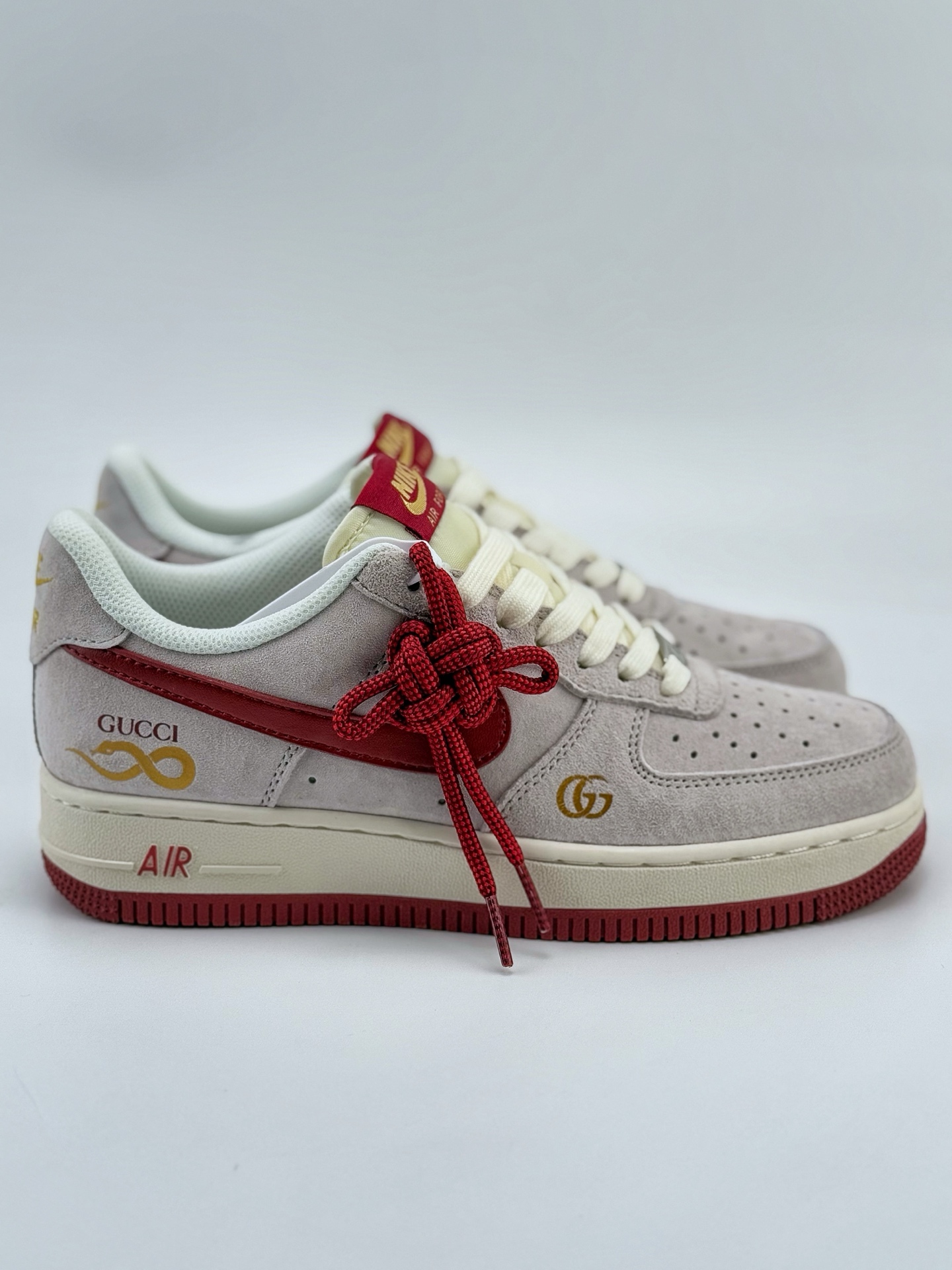 Nike Air Force 1 Low 07 x GUCCI 蛇年限定 灰红  XZ6188-020