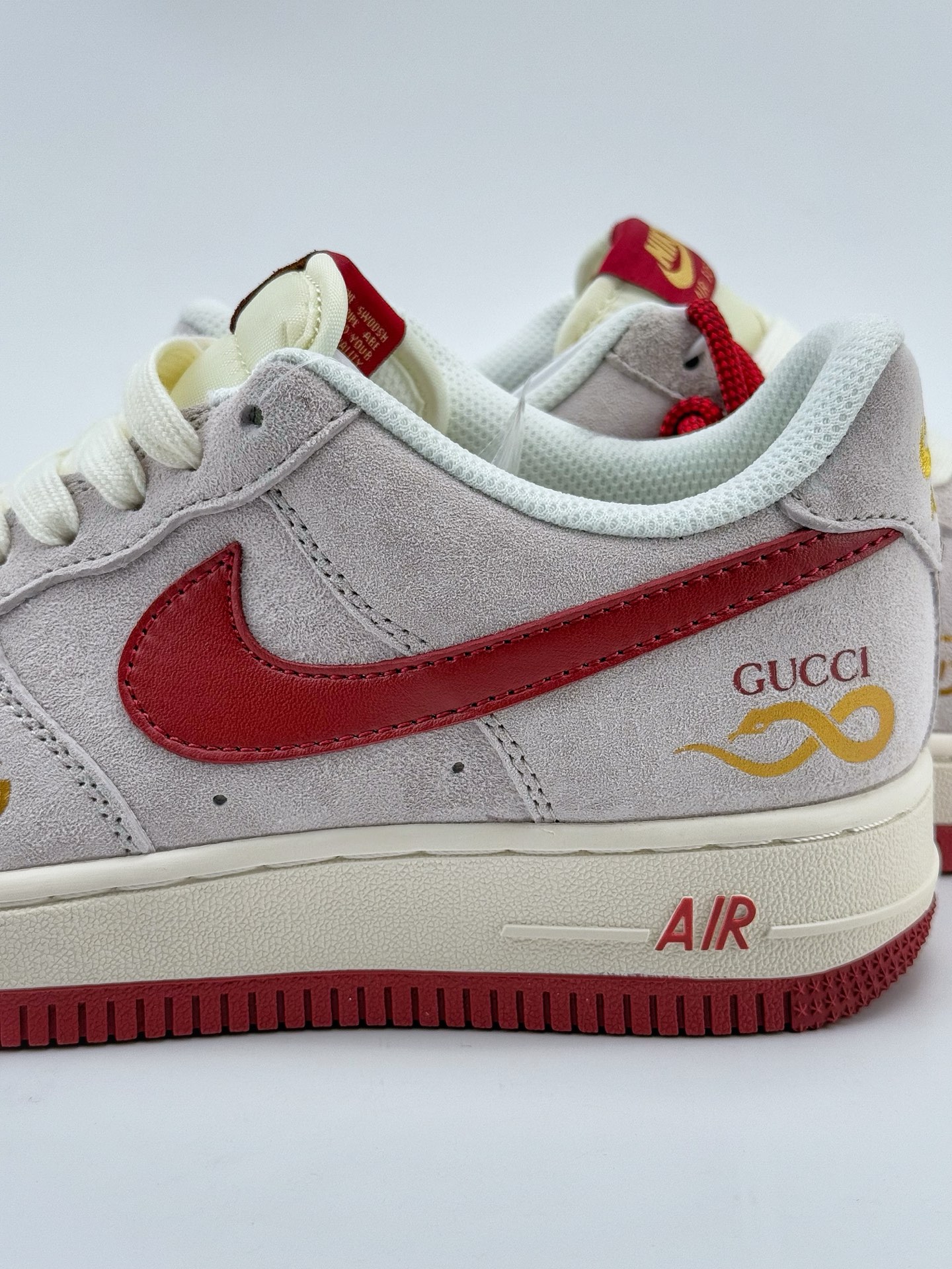 Nike Air Force 1 Low 07 x GUCCI 蛇年限定 灰红  XZ6188-020