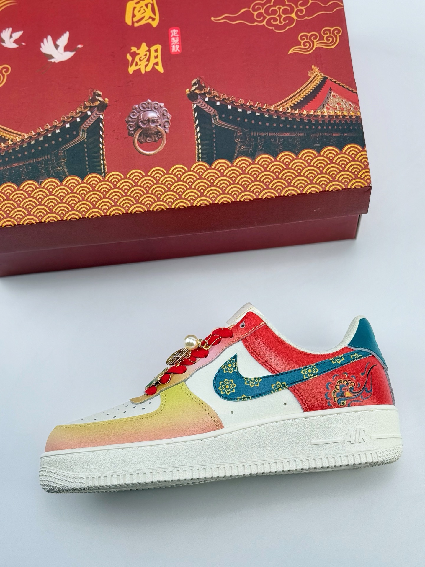 Nike Air Force 1 Low 07 贩卖日落 喜结良缘 白黄红  CW2288-111