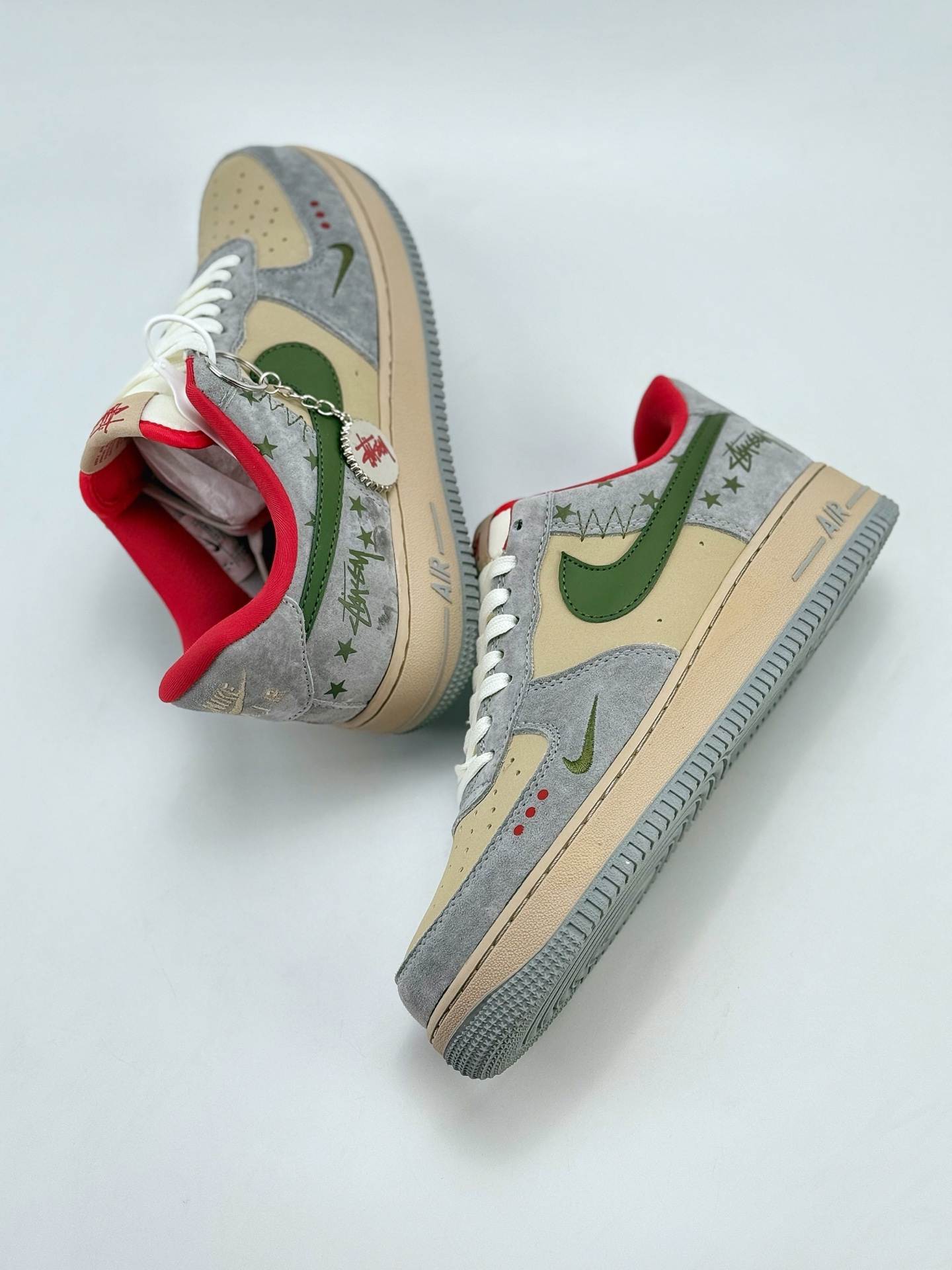 Nike Air Force 1 Low 07 x Stussy 灰棕绿小钩  KK1988-034