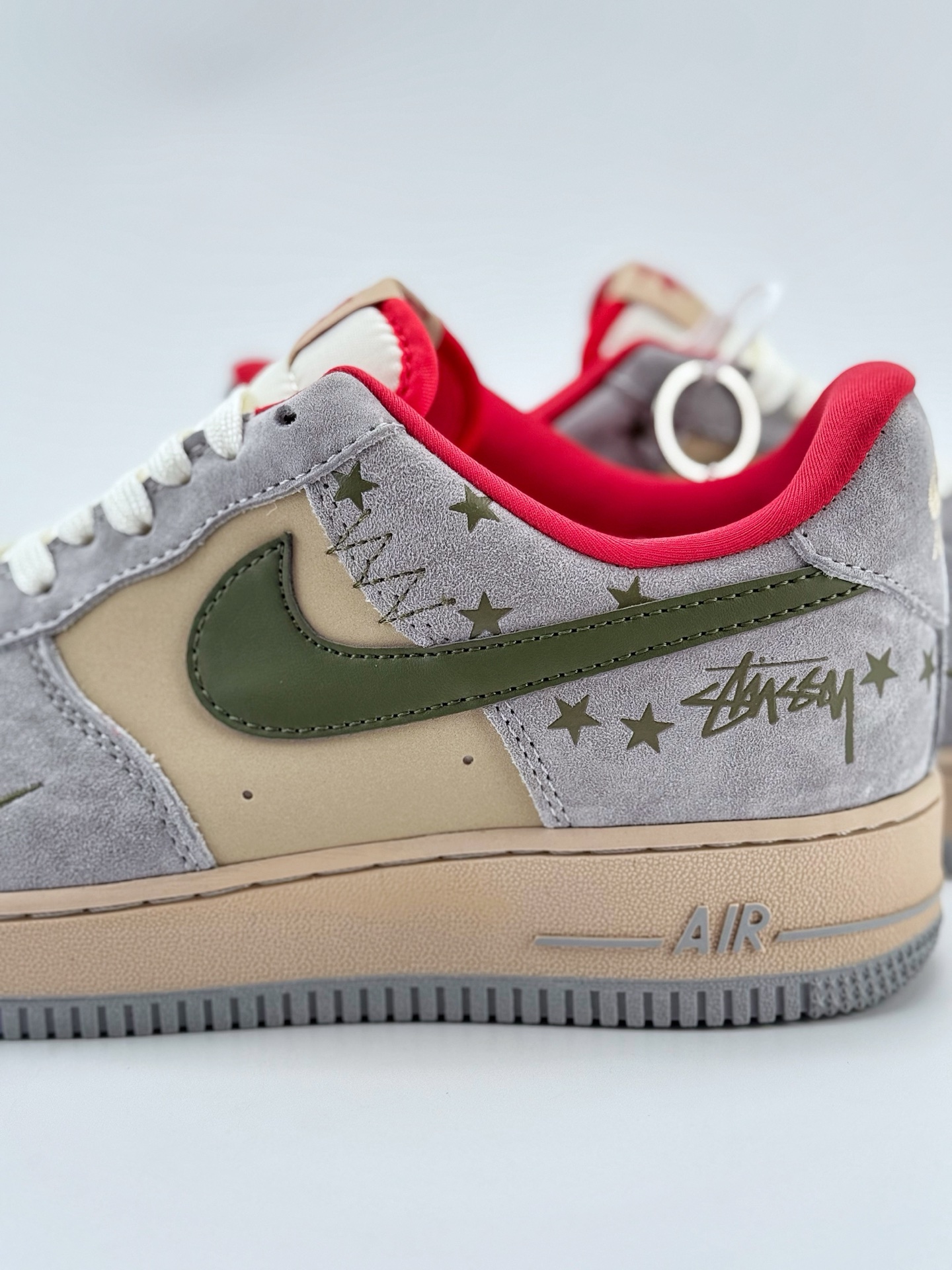 Nike Air Force 1 Low 07 x Stussy 灰棕绿小钩  KK1988-034