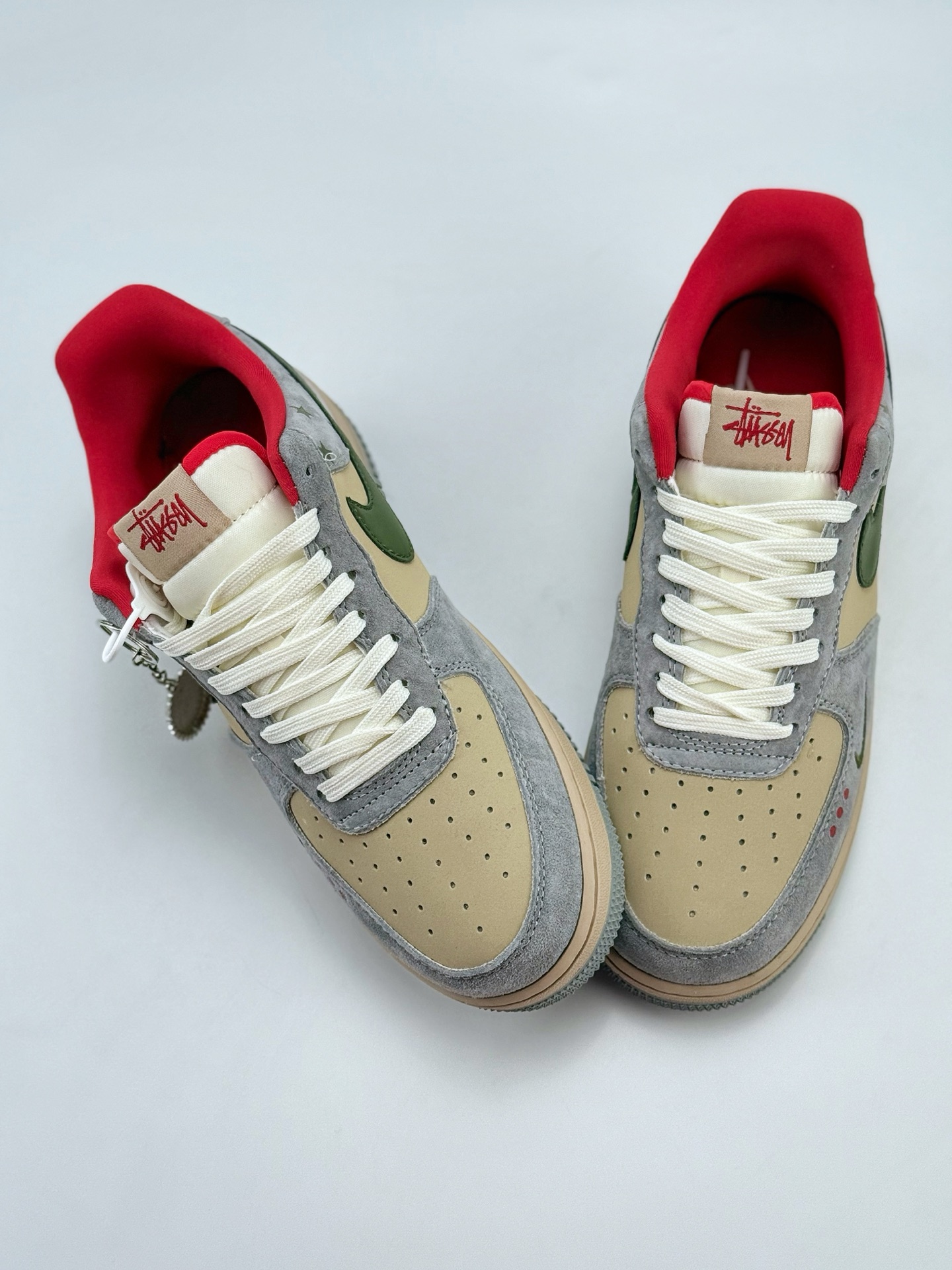 Nike Air Force 1 Low 07 x Stussy 灰棕绿小钩  KK1988-034
