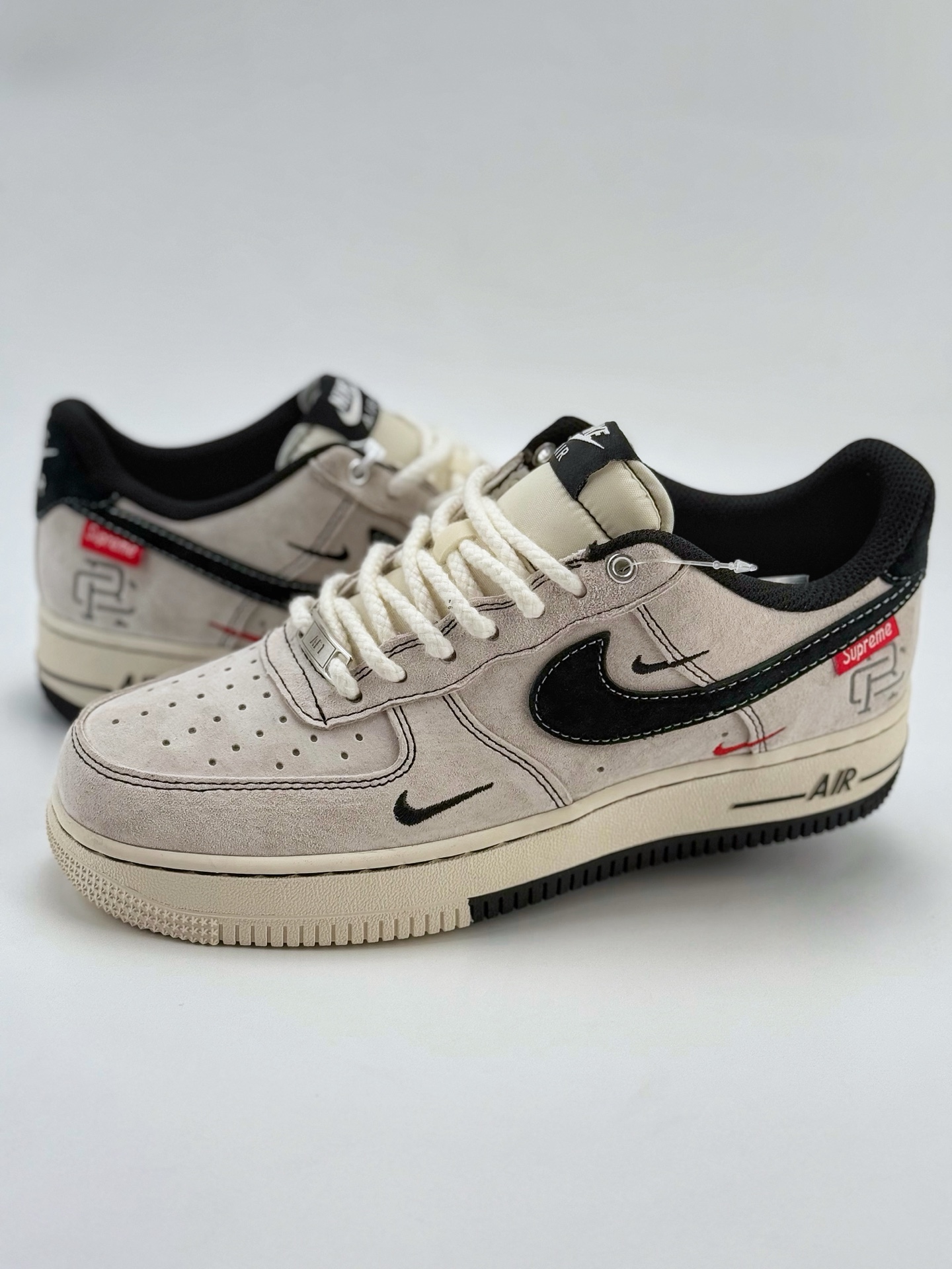 Nike Air Force 1 Low 07 x Reigning Champ x Supreme 灰黑三小钩 SJ6698-021