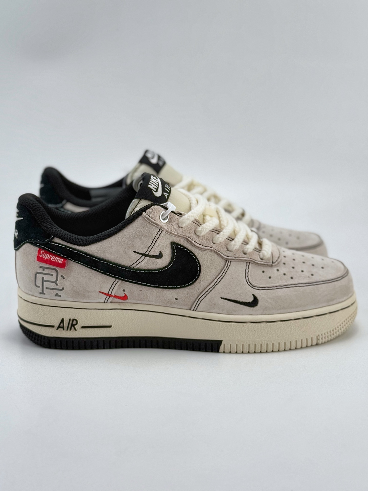 Nike Air Force 1 Low 07 x Reigning Champ x Supreme 灰黑三小钩 SJ6698-021