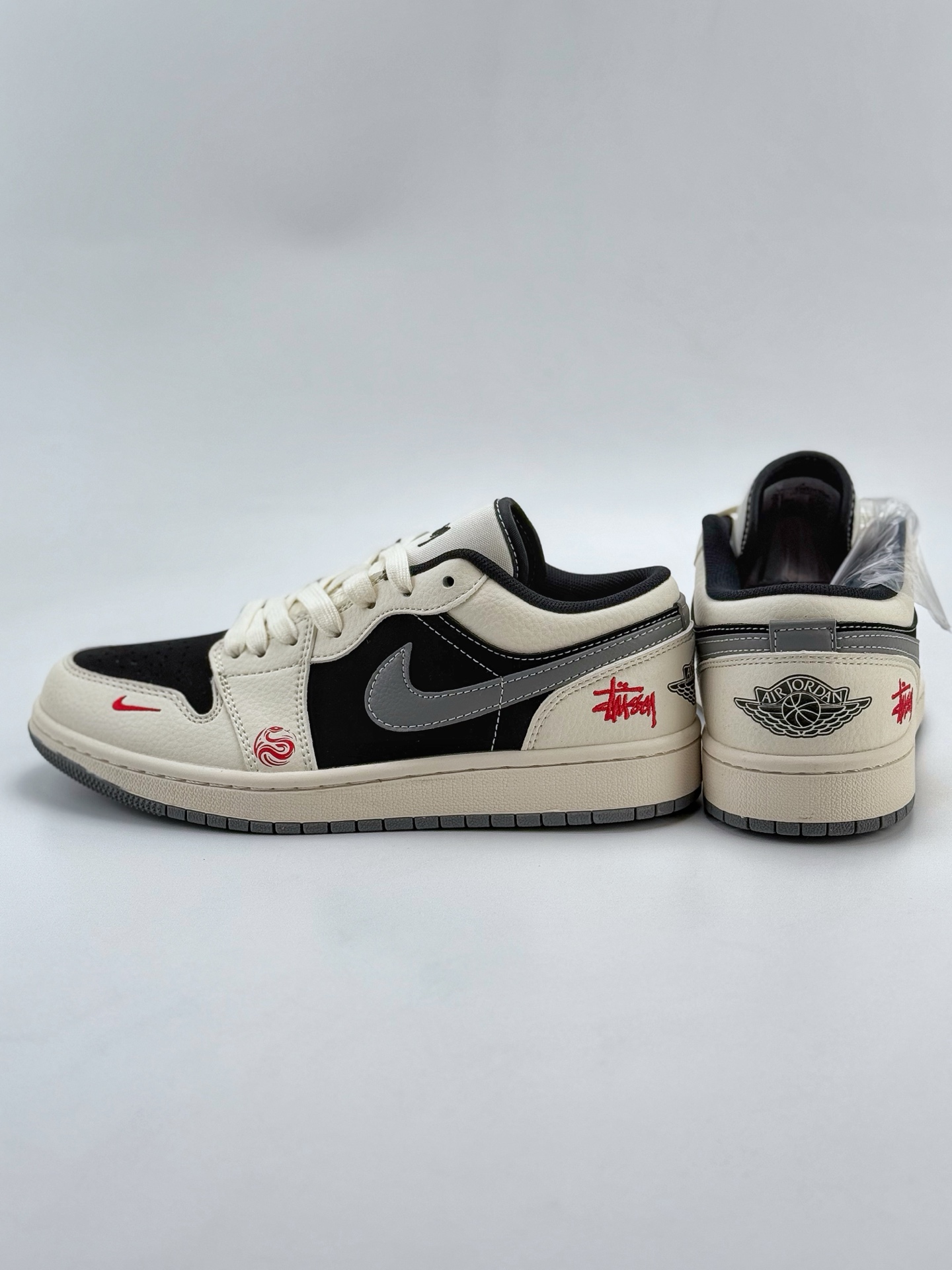 Air Jordan 1 Retro Low x Stussy 白黑小钩满天星  XX3318-509