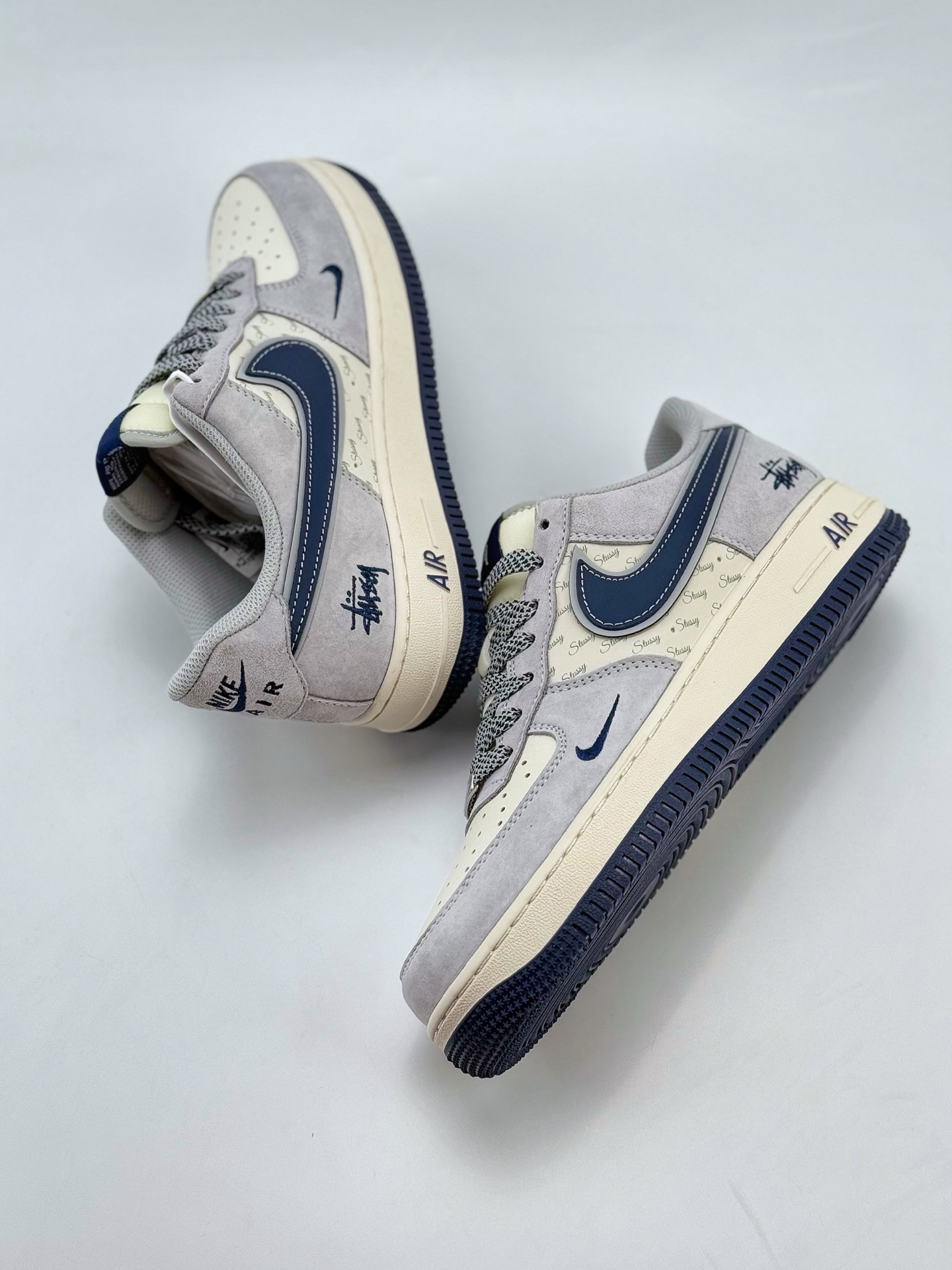 Nike Air Force 1 Low 07 x Stussy 白灰蓝小钩满天星  XZ3318-088
