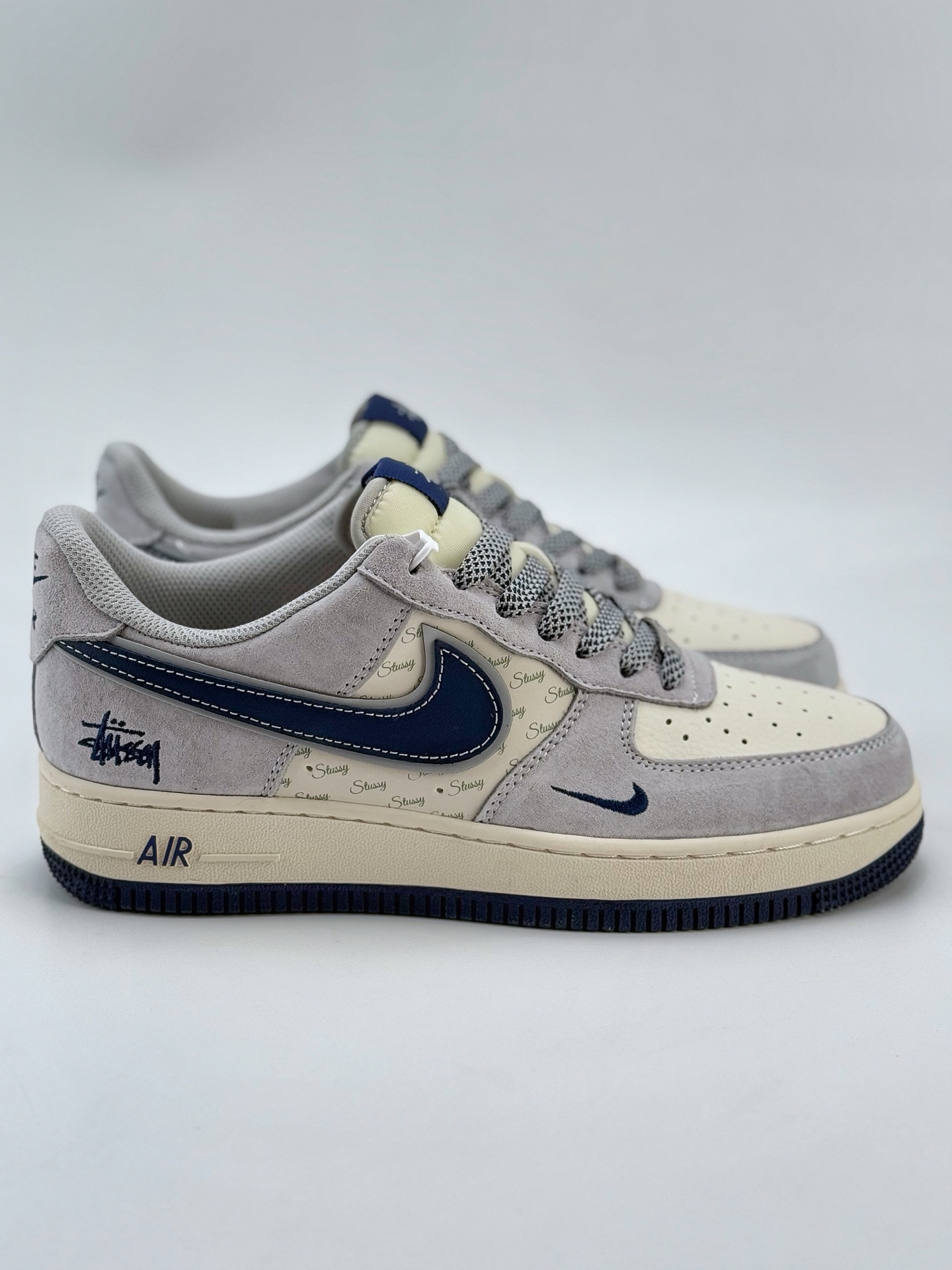 Nike Air Force 1 Low 07 x Stussy 白灰蓝小钩满天星  XZ3318-088