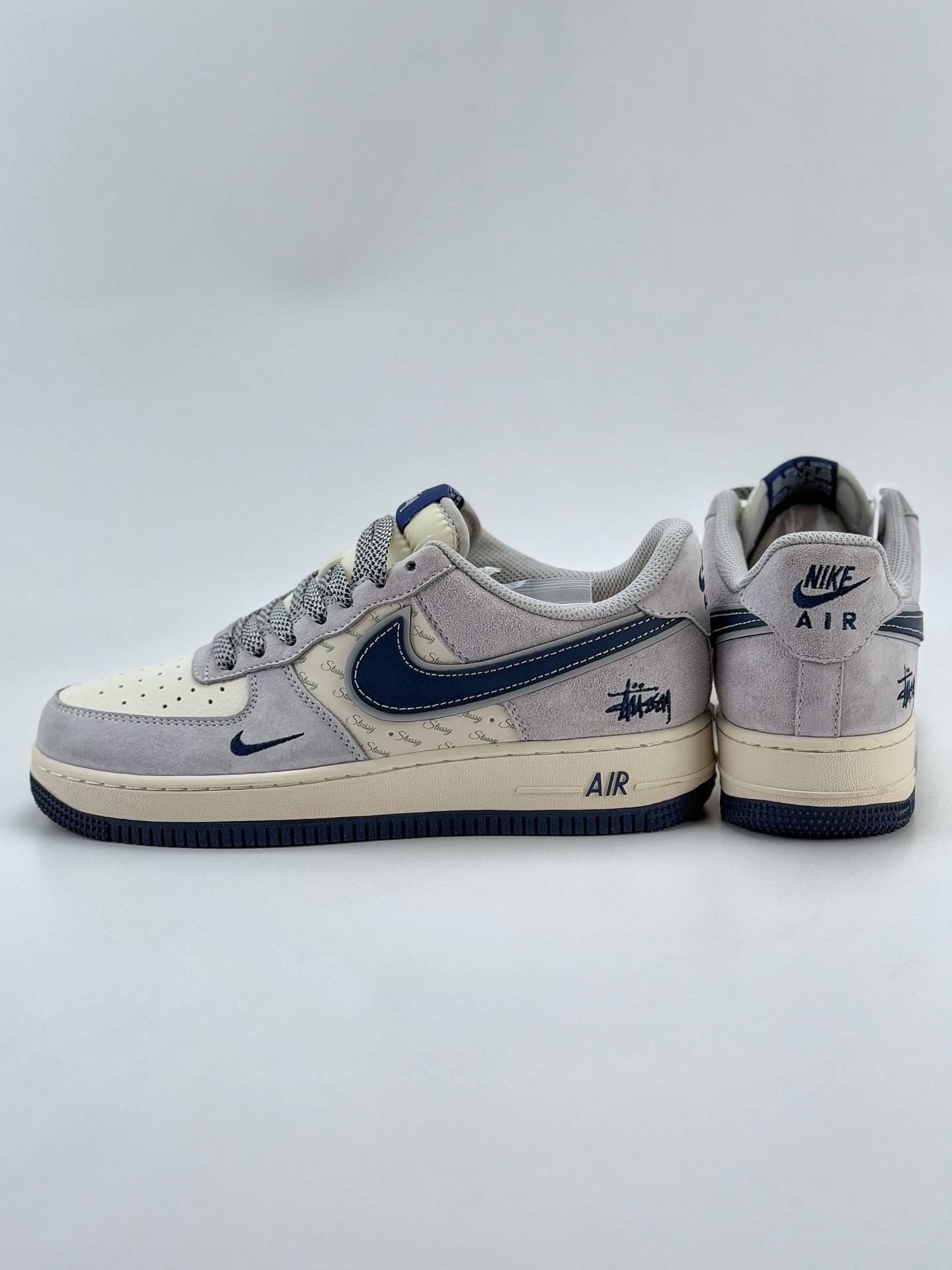 Nike Air Force 1 Low 07 x Stussy 白灰蓝小钩满天星  XZ3318-088