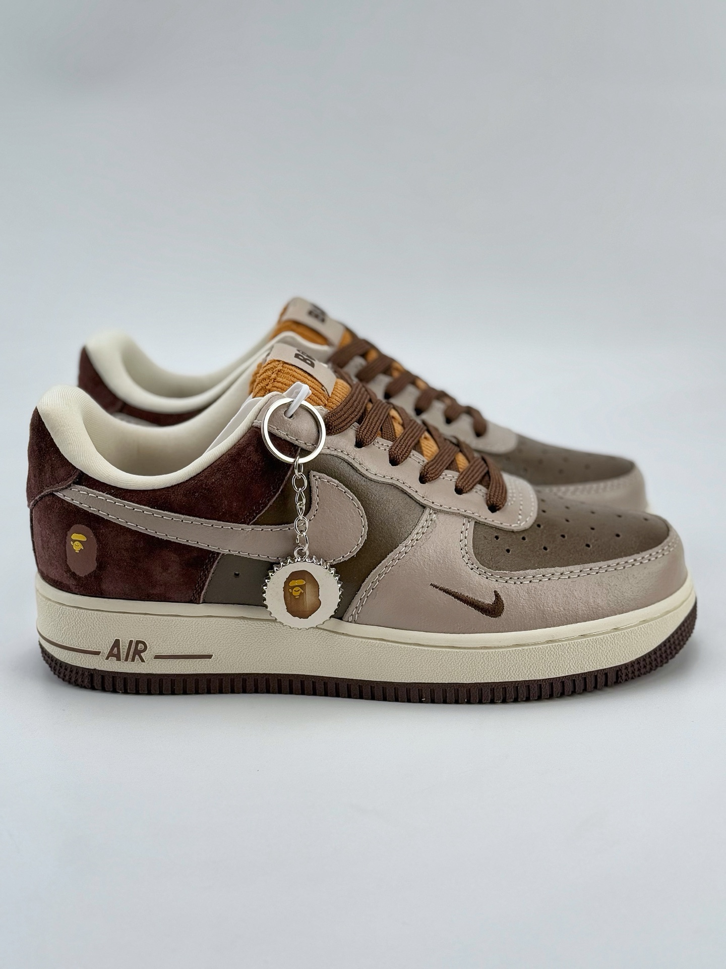 Nike Air Force 1 Low 07 x BAPE 棕红小钩  KK1988-039