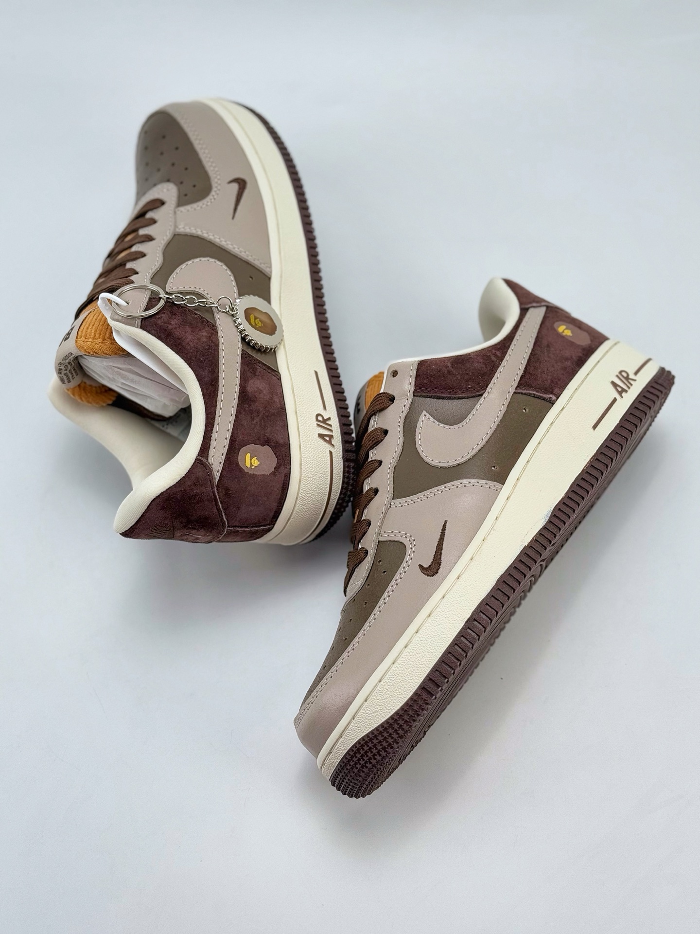 Nike Air Force 1 Low 07 x BAPE 棕红小钩  KK1988-039