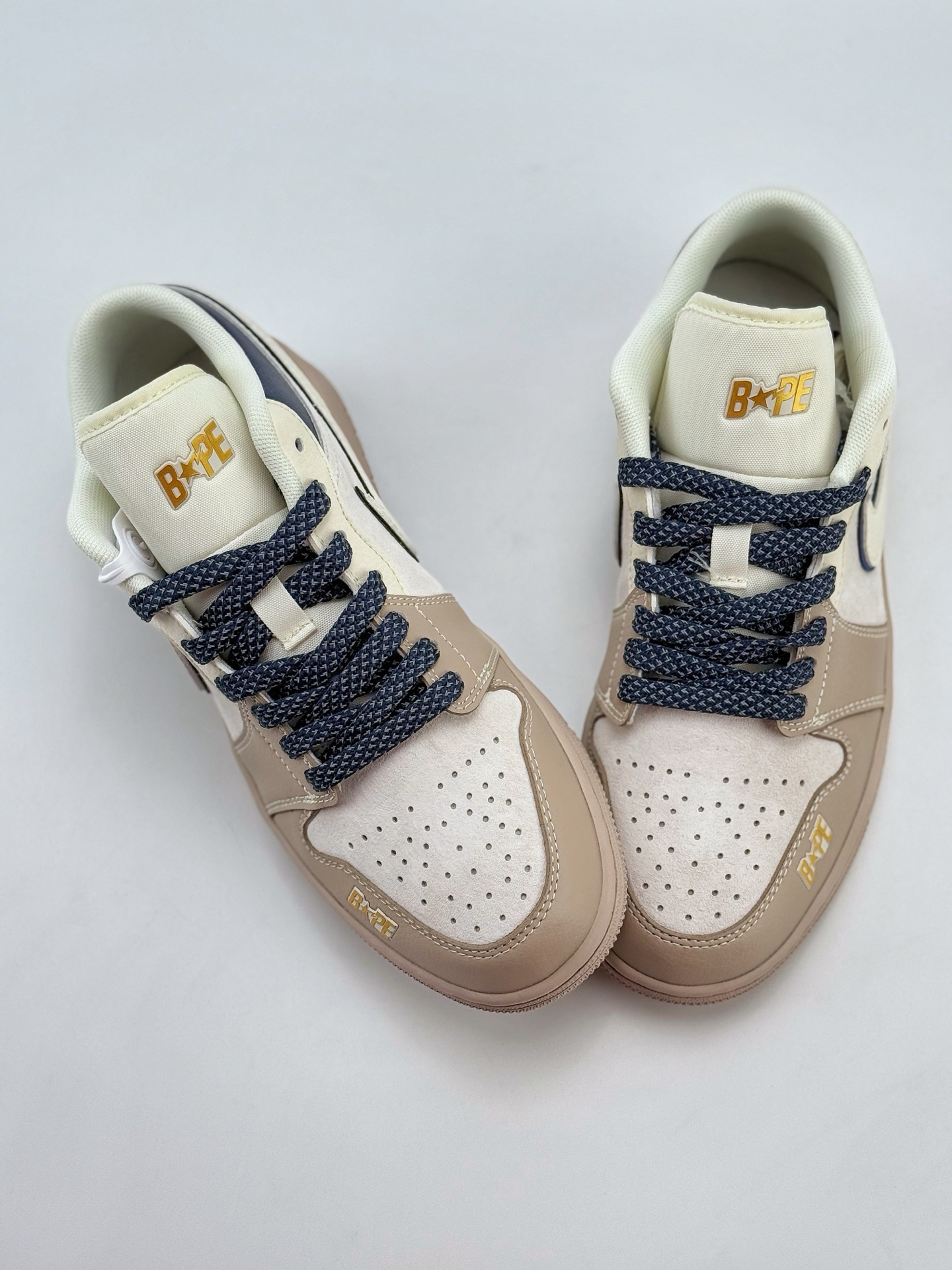 Air Jordan 1 Retro Low x BAPE 米灰蓝满天星 XF8698-036