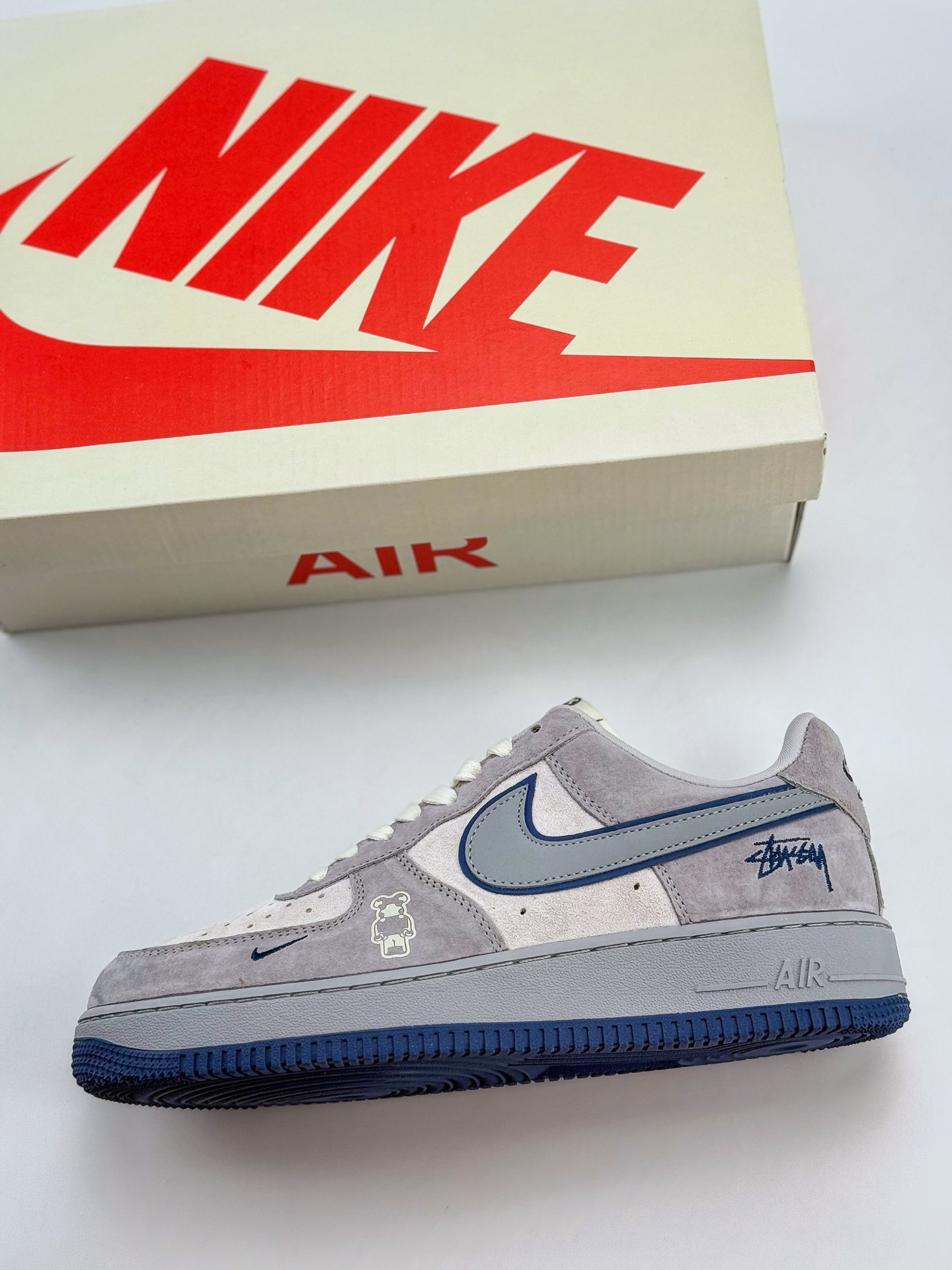 Nike Air Force 1 Low 07 x Stussy 灰蓝小钩  DF0188-017