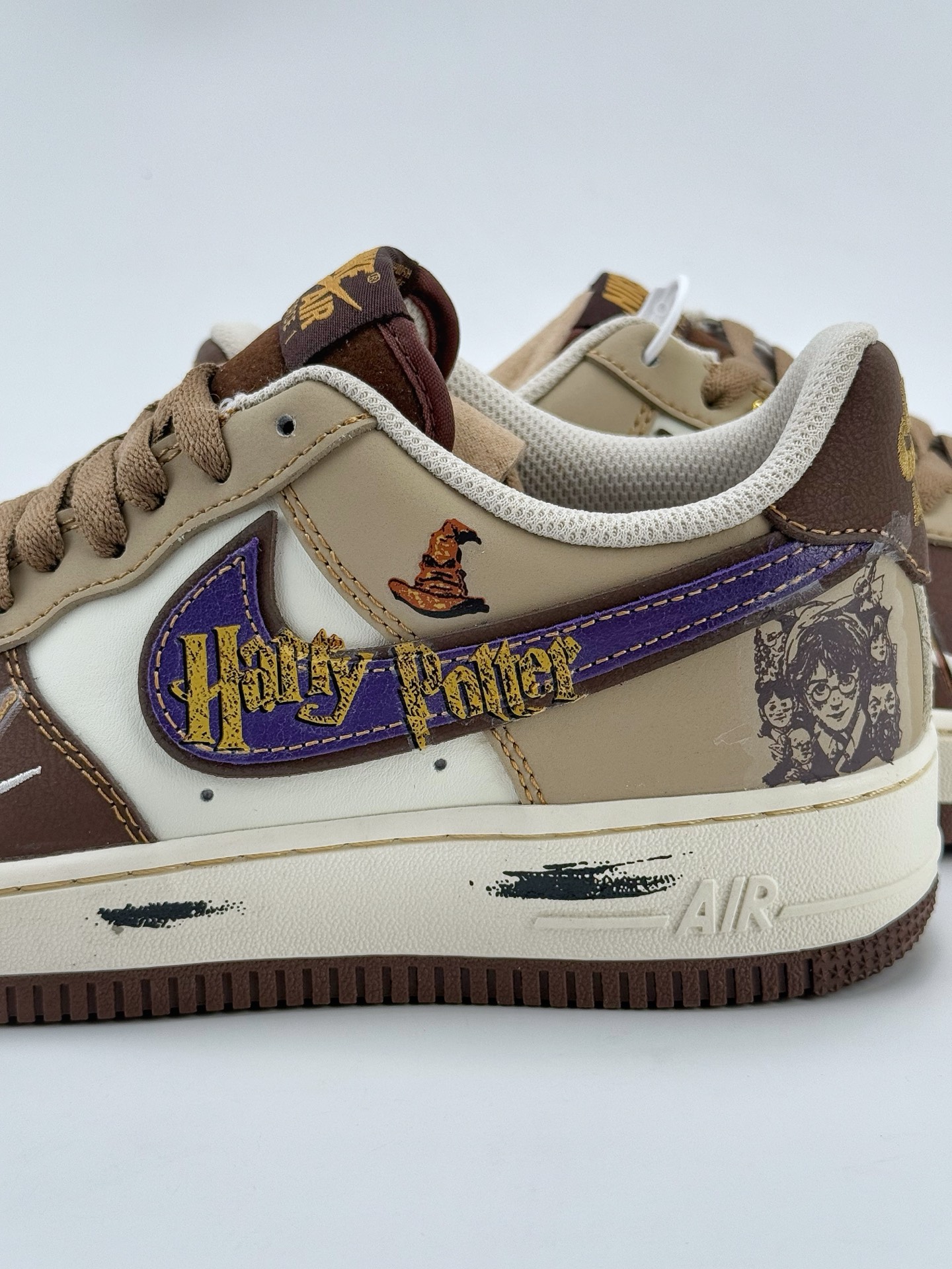 Nike Air Force 1 Low 07 x Harry Potter 哈利波特涂鸦 棕咖紫小钩  LJ2288-111
