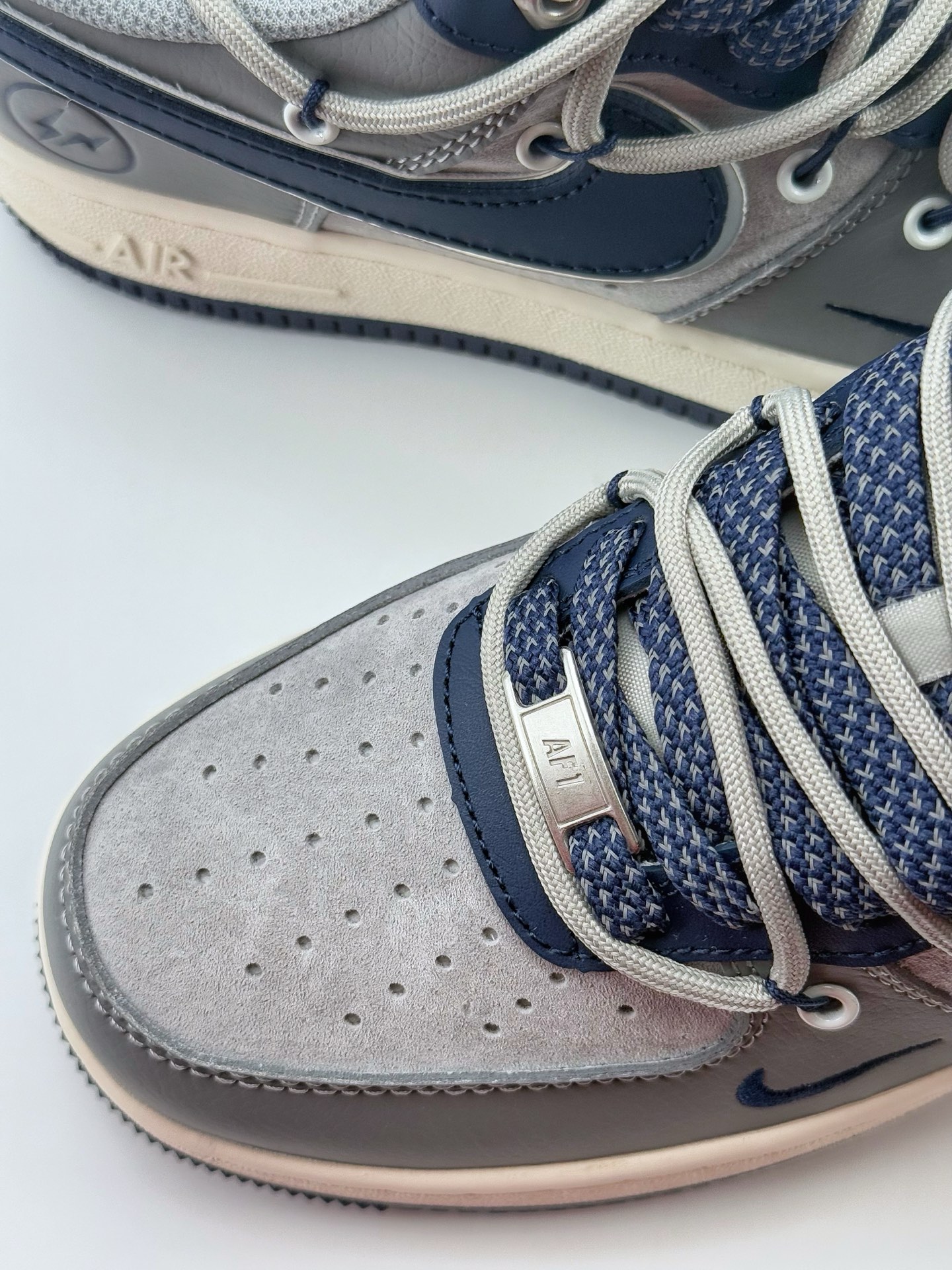 Nike Air Force 1 Low 07 x Fragment Design 灰蓝小钩绑带满天星  SJ1198-111