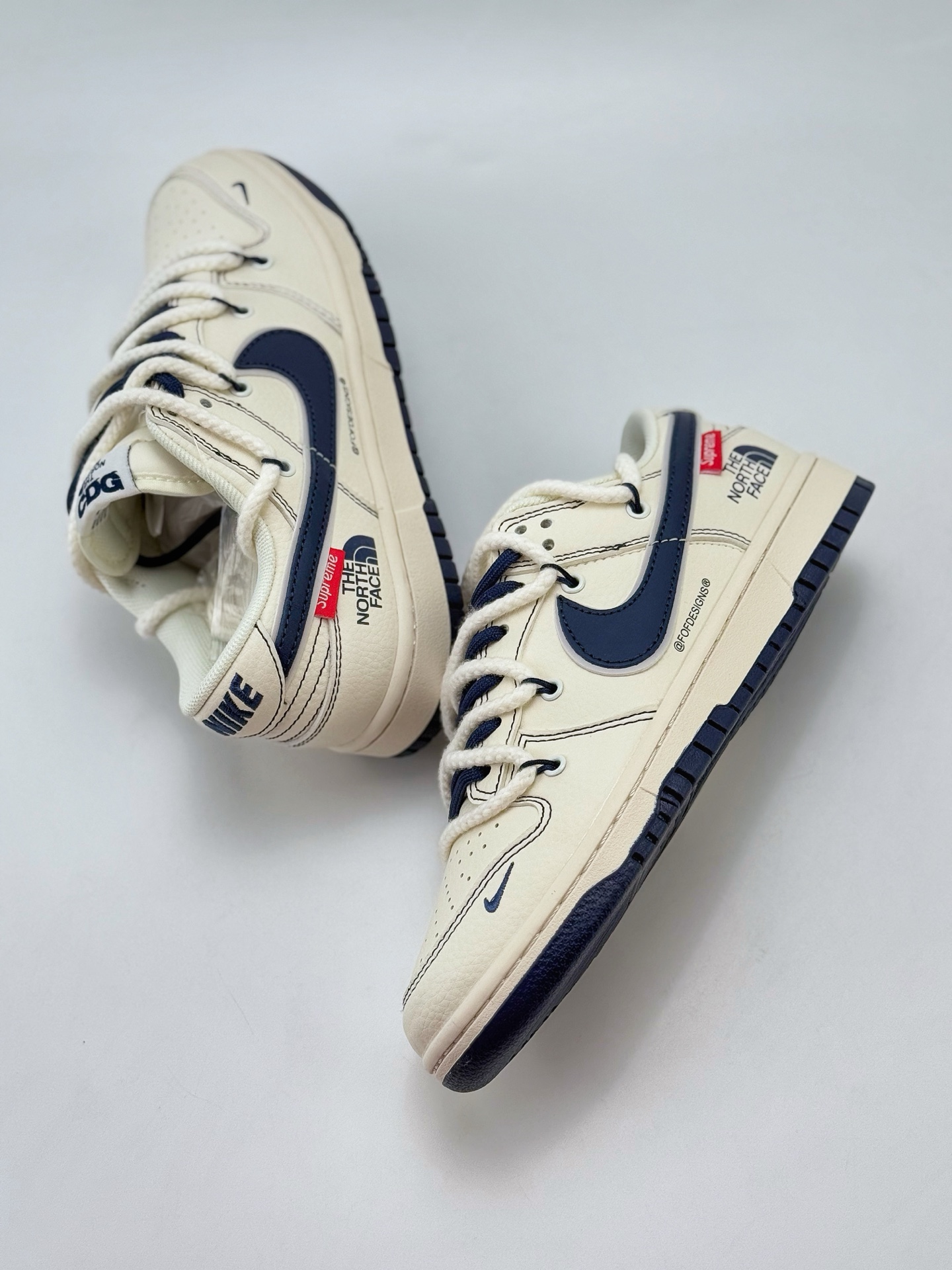 Nike SB Dunk Low x The North Face 白蓝小钩缝线绑带满天星  YX5066-262