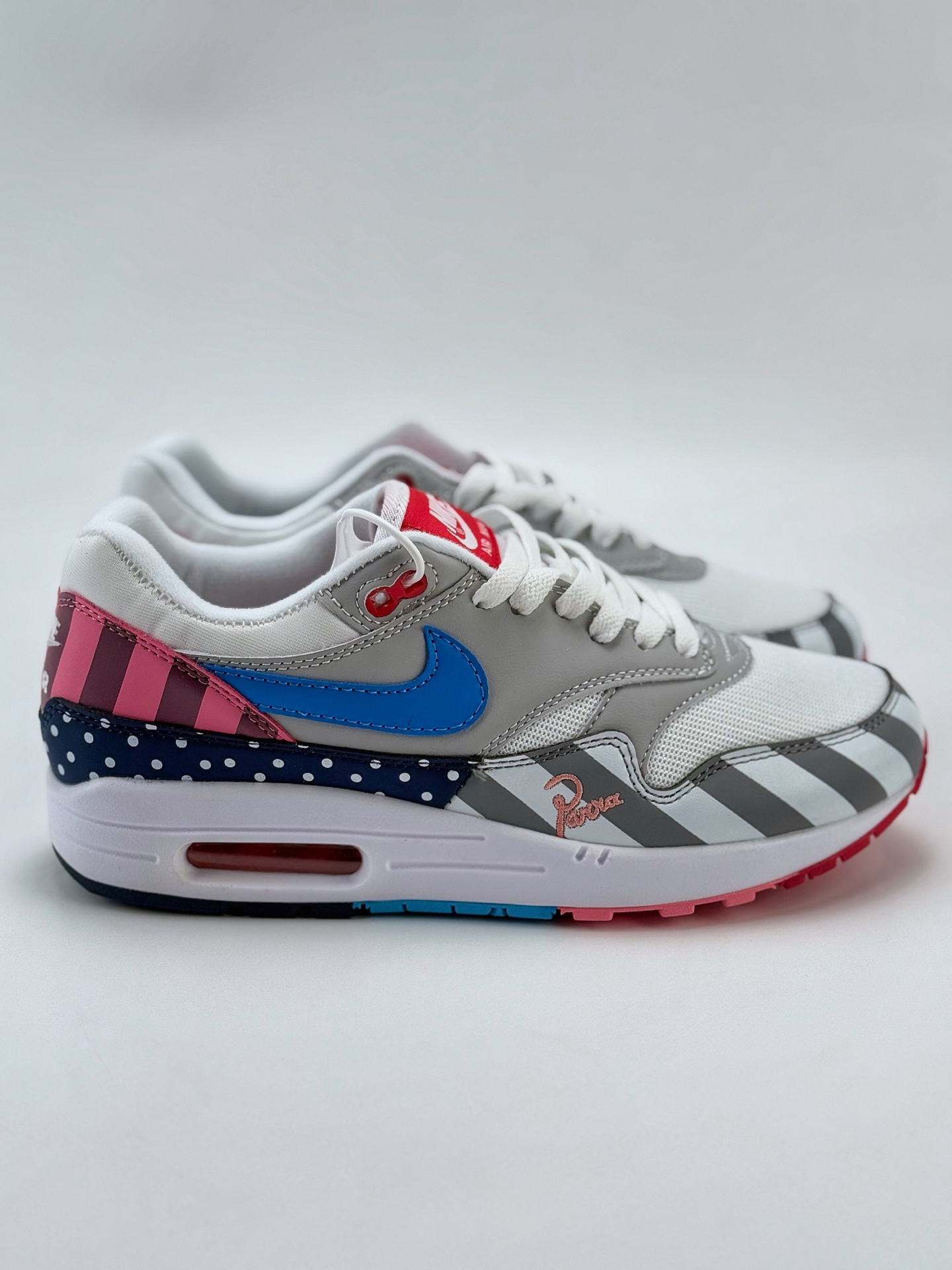 Nike Air Max 1 x Parra 白粉 复古休闲跑步鞋  AT3057-100