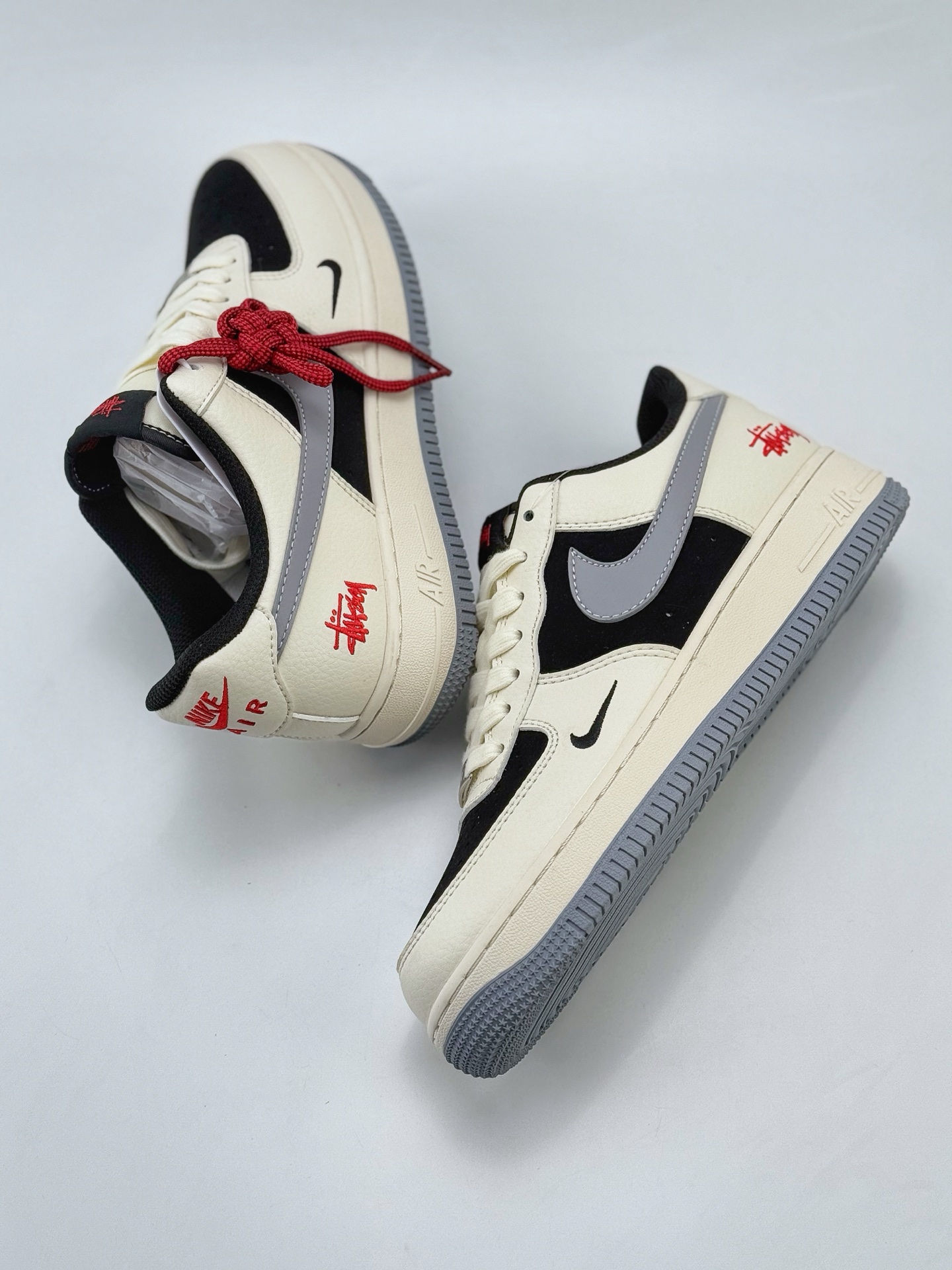Nike Air Force 1 Low 07 x Stussy 白灰黑小钩  XZ6188-766