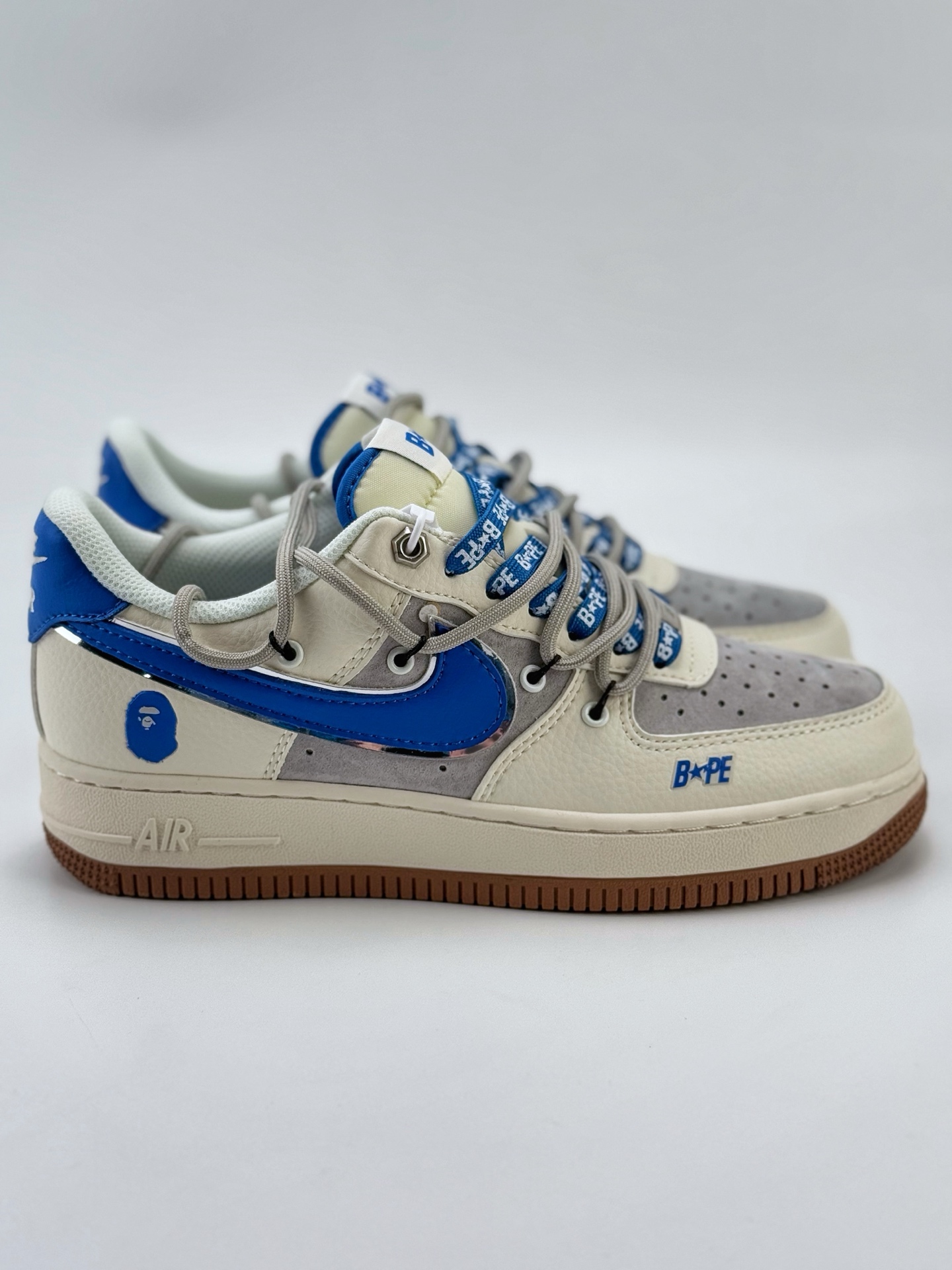 Nike Air Force 1 Low 07 x BAPE 白灰蓝绑带 SJ1198-112