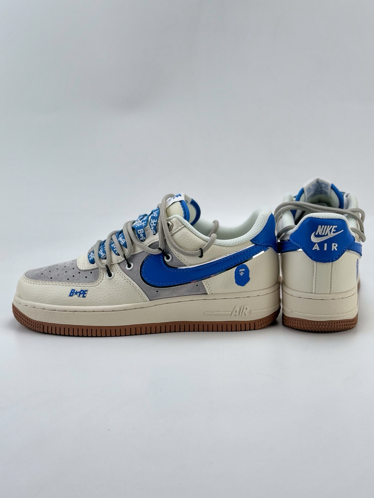 Nike Air Force 1 Low 07 x BAPE 白灰蓝绑带 SJ1198-112