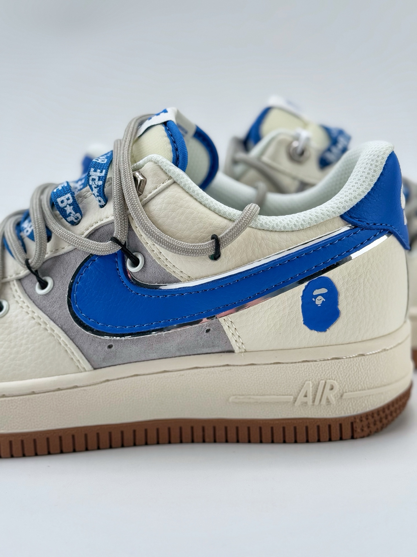 Nike Air Force 1 Low 07 x BAPE 白灰蓝绑带 SJ1198-112