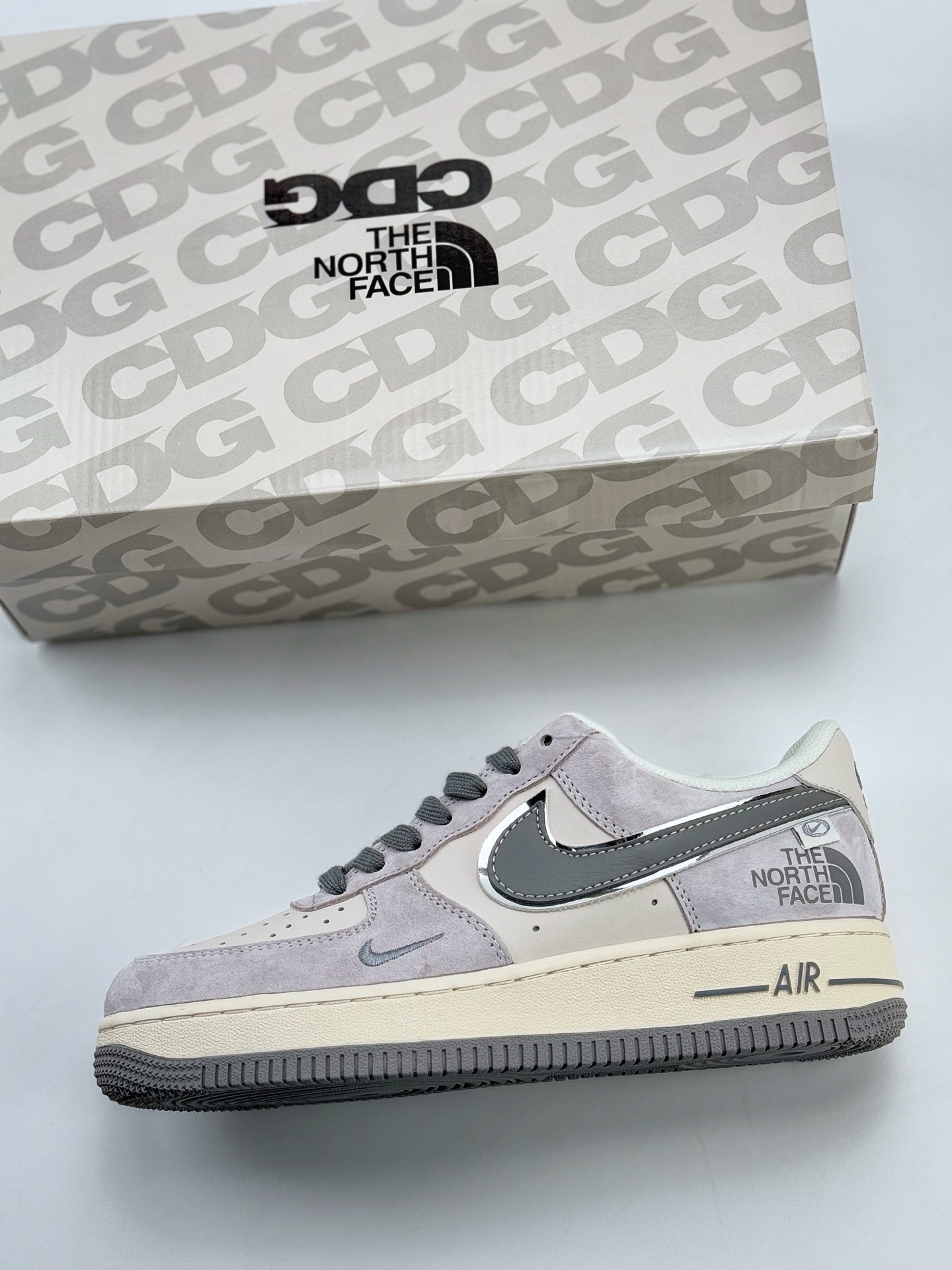 Nike Air Force 1 Low 07 x The North Face 白灰小钩 XZ6188-915