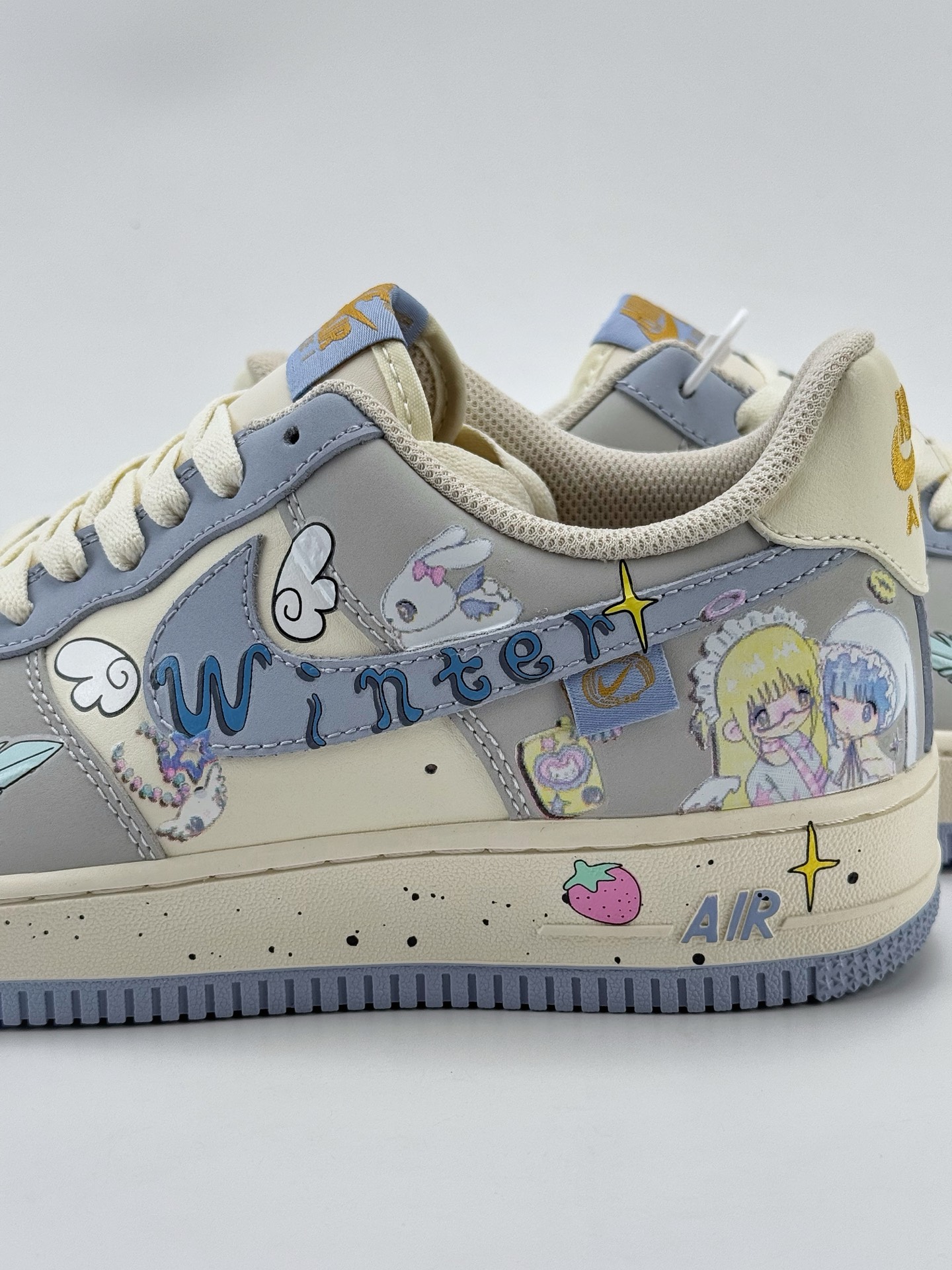 Nike Air Force 1 Low 07 白灰蓝涂鸦  DB3301-711