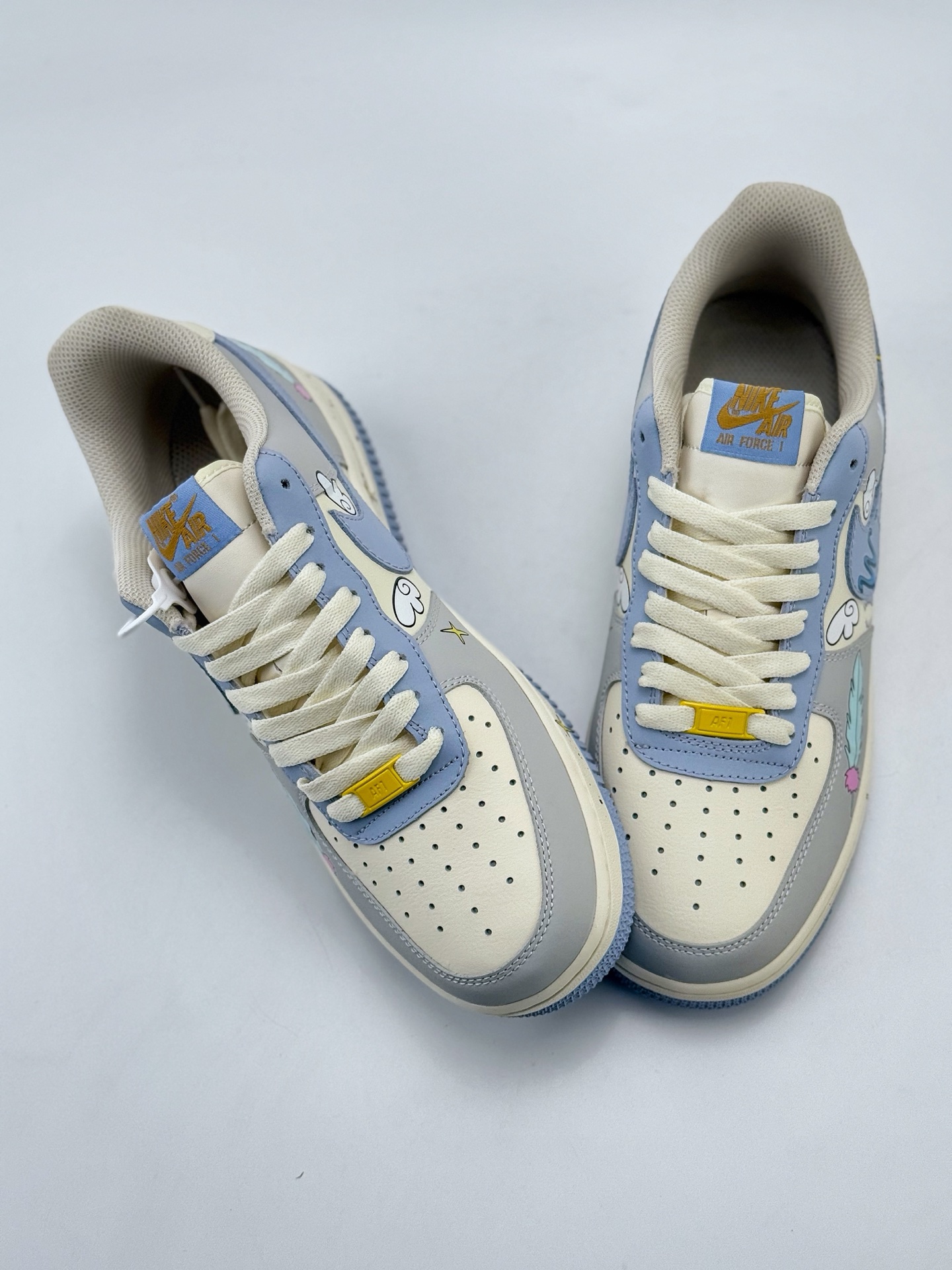 Nike Air Force 1 Low 07 白灰蓝涂鸦  DB3301-711