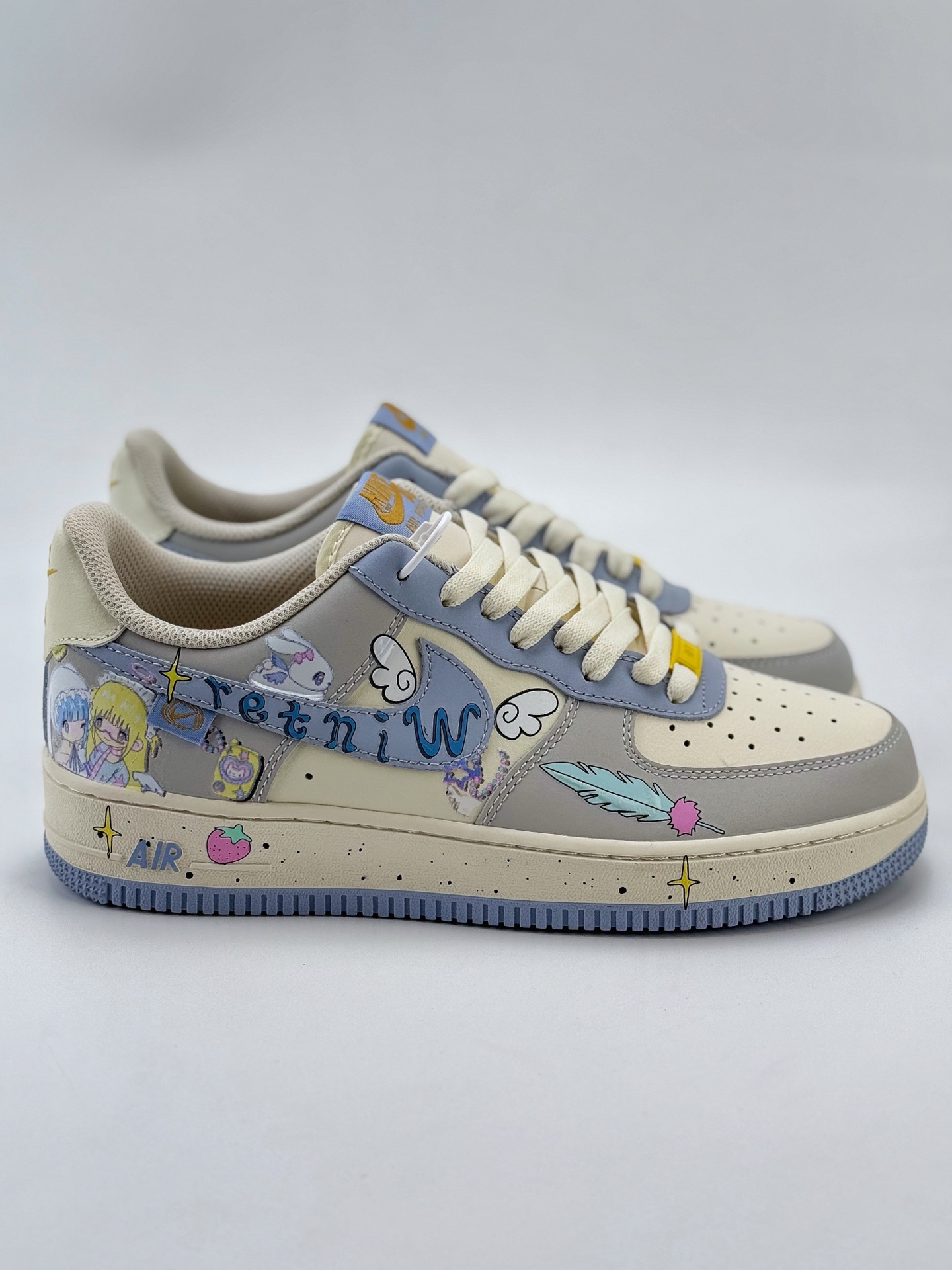 Nike Air Force 1 Low 07 白灰蓝涂鸦  DB3301-711