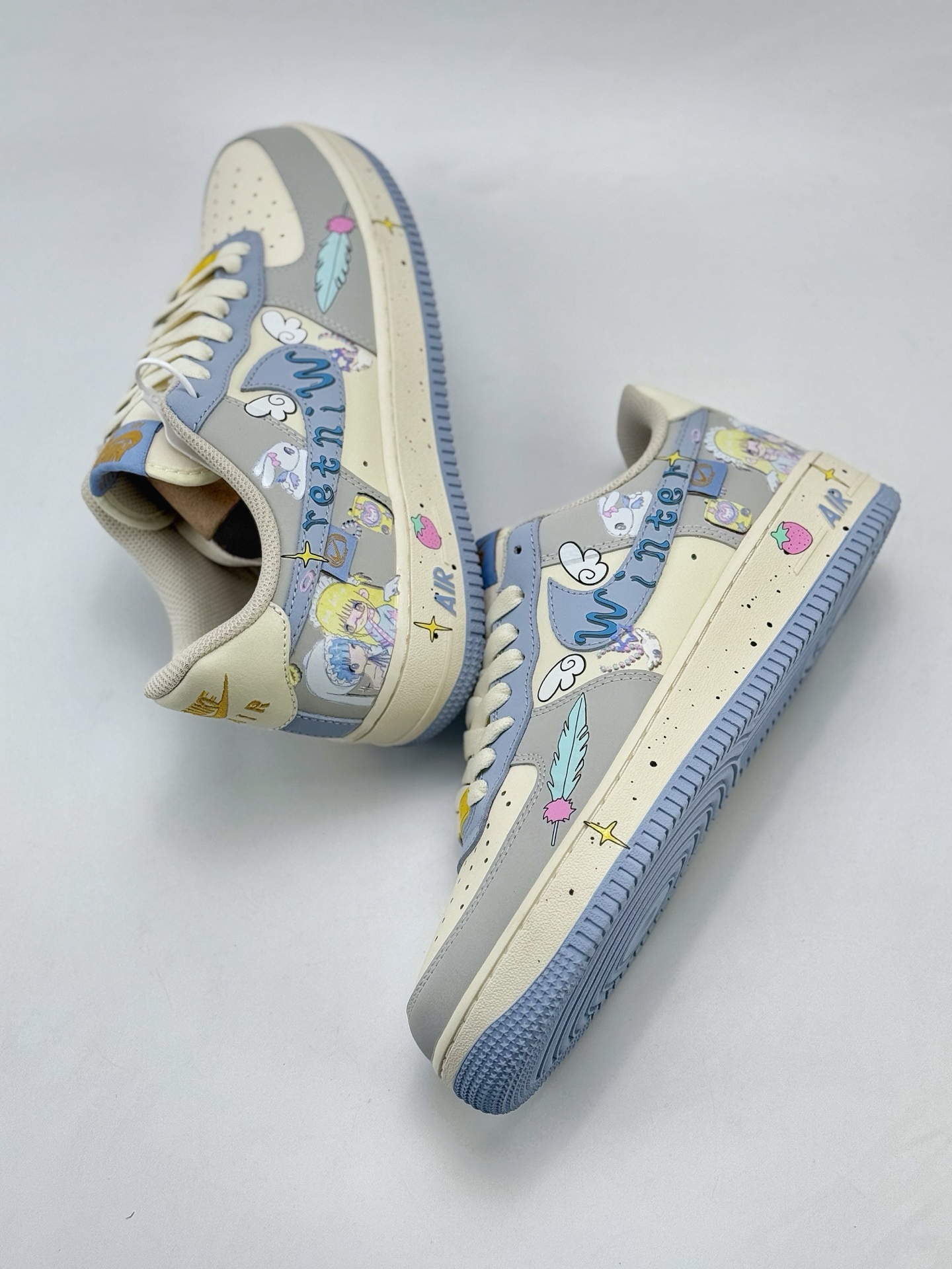 Nike Air Force 1 Low 07 白灰蓝涂鸦  DB3301-711