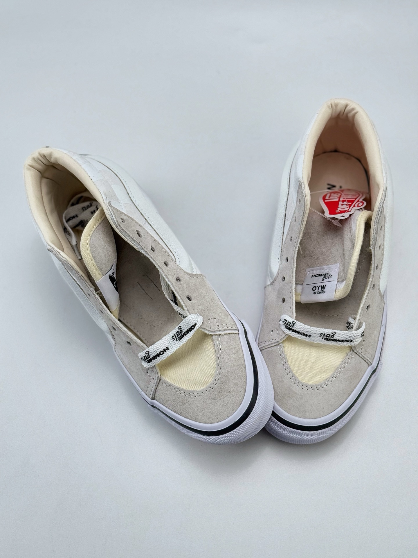 Vans x HommeGirls SK8-mid 时尚百搭黑色中帮男女同款黑色板鞋  VN000NBNCJK 白色中帮 VN000NBN2VZ