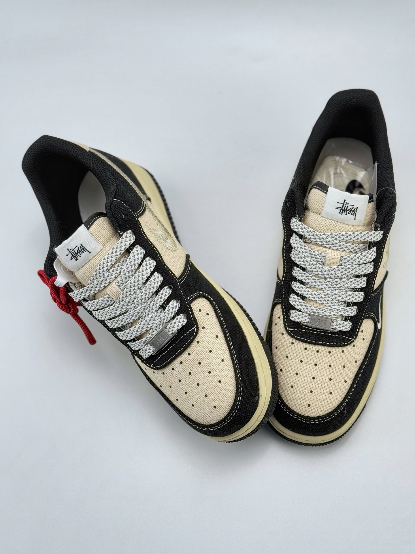 Nike Air Force 1 Low 07 x Stussy 米黑帆布小钩满天星  XZ6188-762