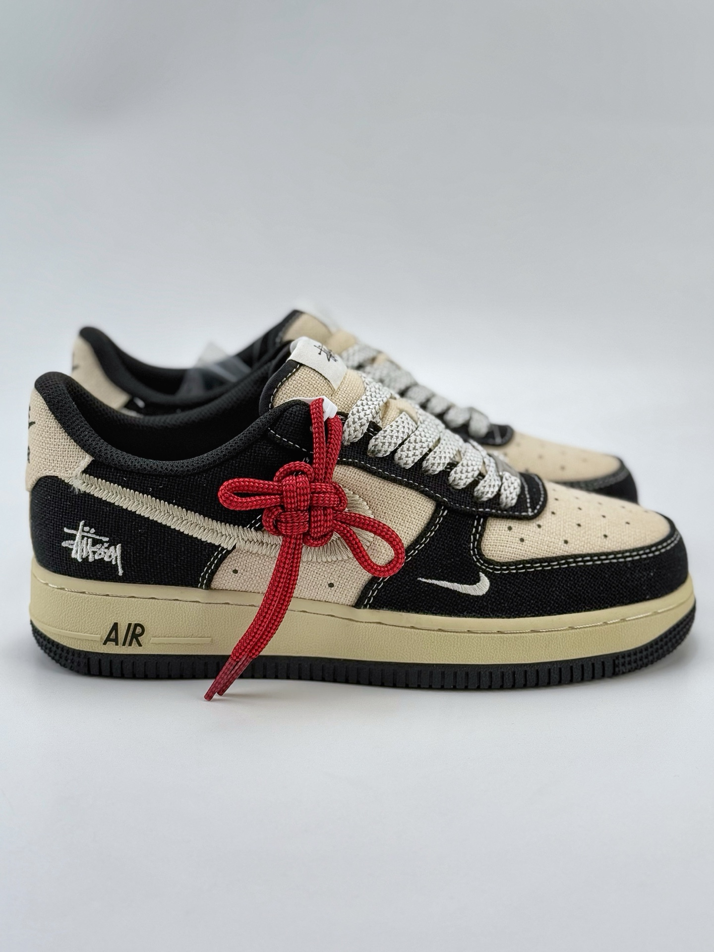 Nike Air Force 1 Low 07 x Stussy 米黑帆布小钩满天星  XZ6188-762