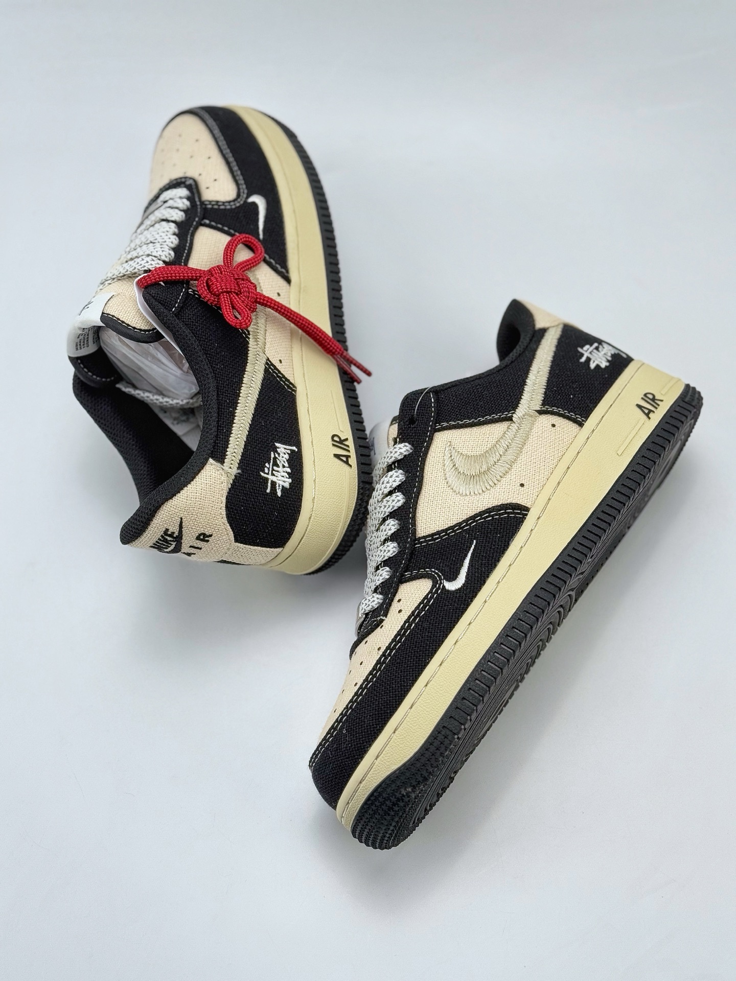 Nike Air Force 1 Low 07 x Stussy 米黑帆布小钩满天星  XZ6188-762
