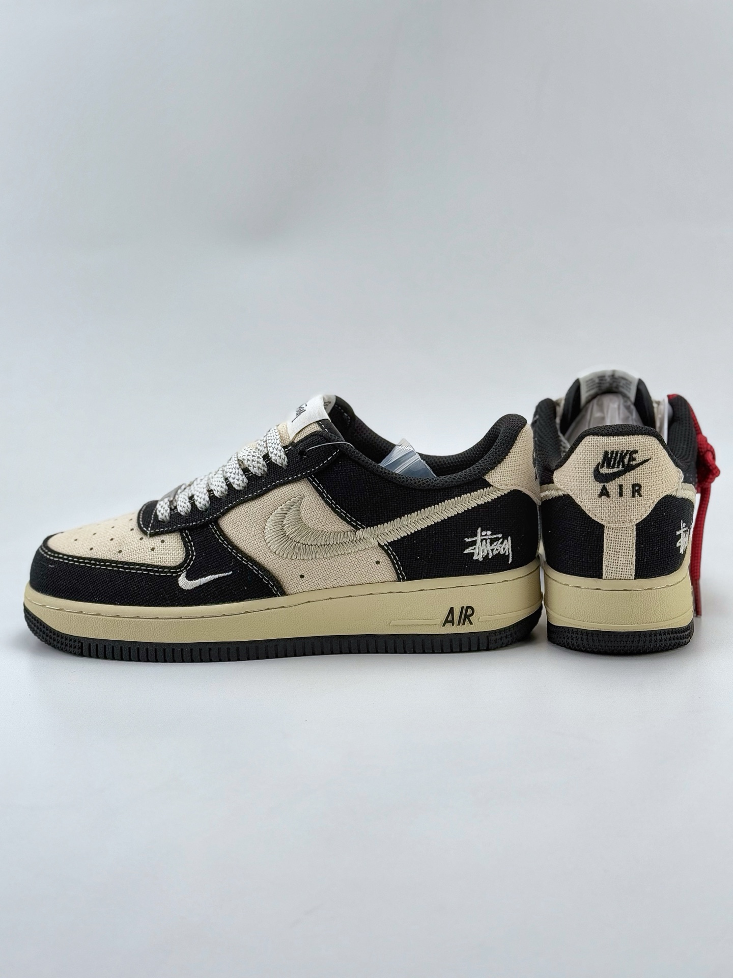 Nike Air Force 1 Low 07 x Stussy 米黑帆布小钩满天星  XZ6188-762