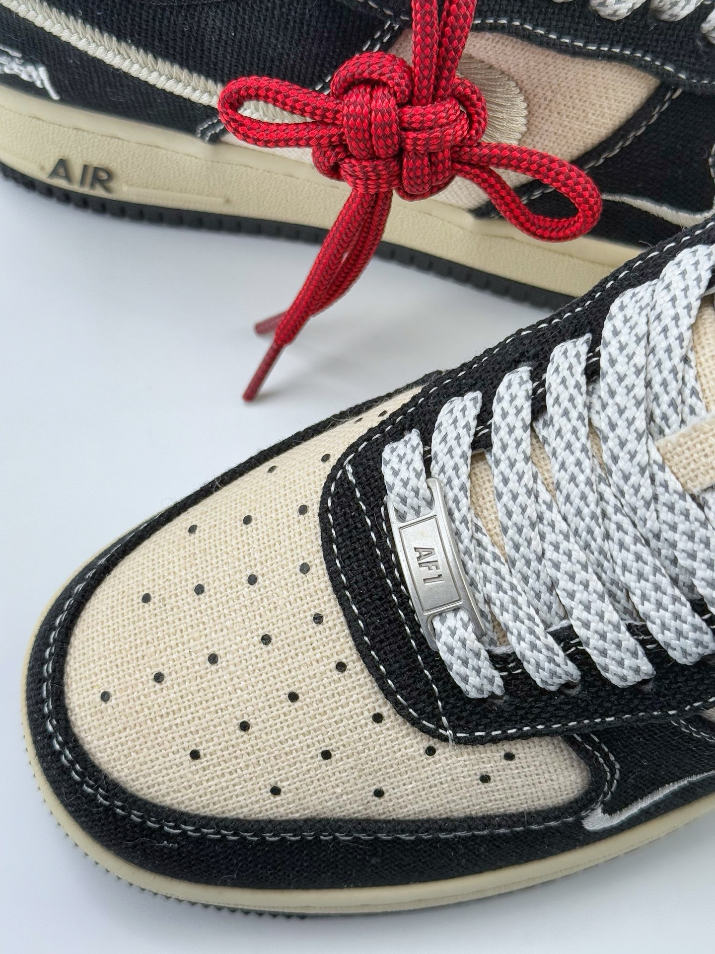 Nike Air Force 1 Low 07 x Stussy 米黑帆布小钩满天星  XZ6188-762