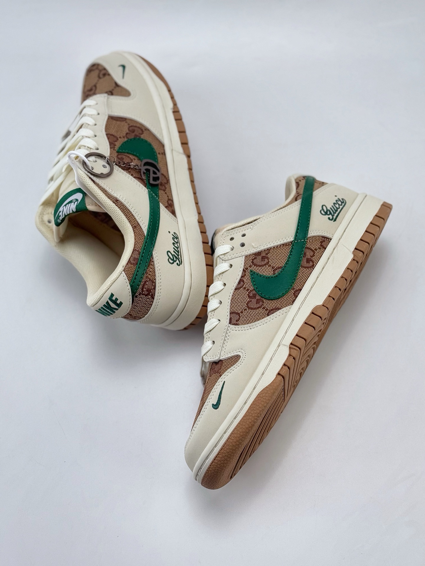 Nike SB Dunk Low x GUCCI 白棕绿小钩 KK1688-091