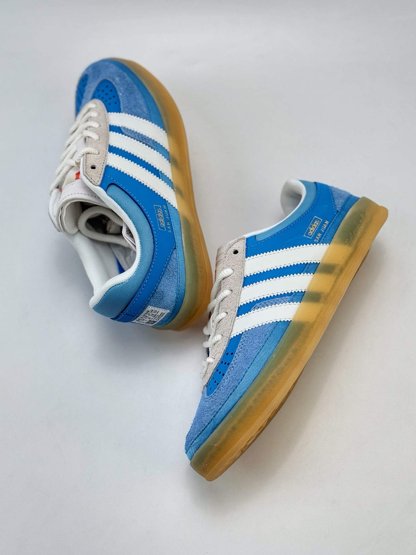 adidas Originals Gazelle INdoor x Bad Bunny 坏痞兔蓝白 三叶草休闲防滑耐磨低帮板鞋  IF9734